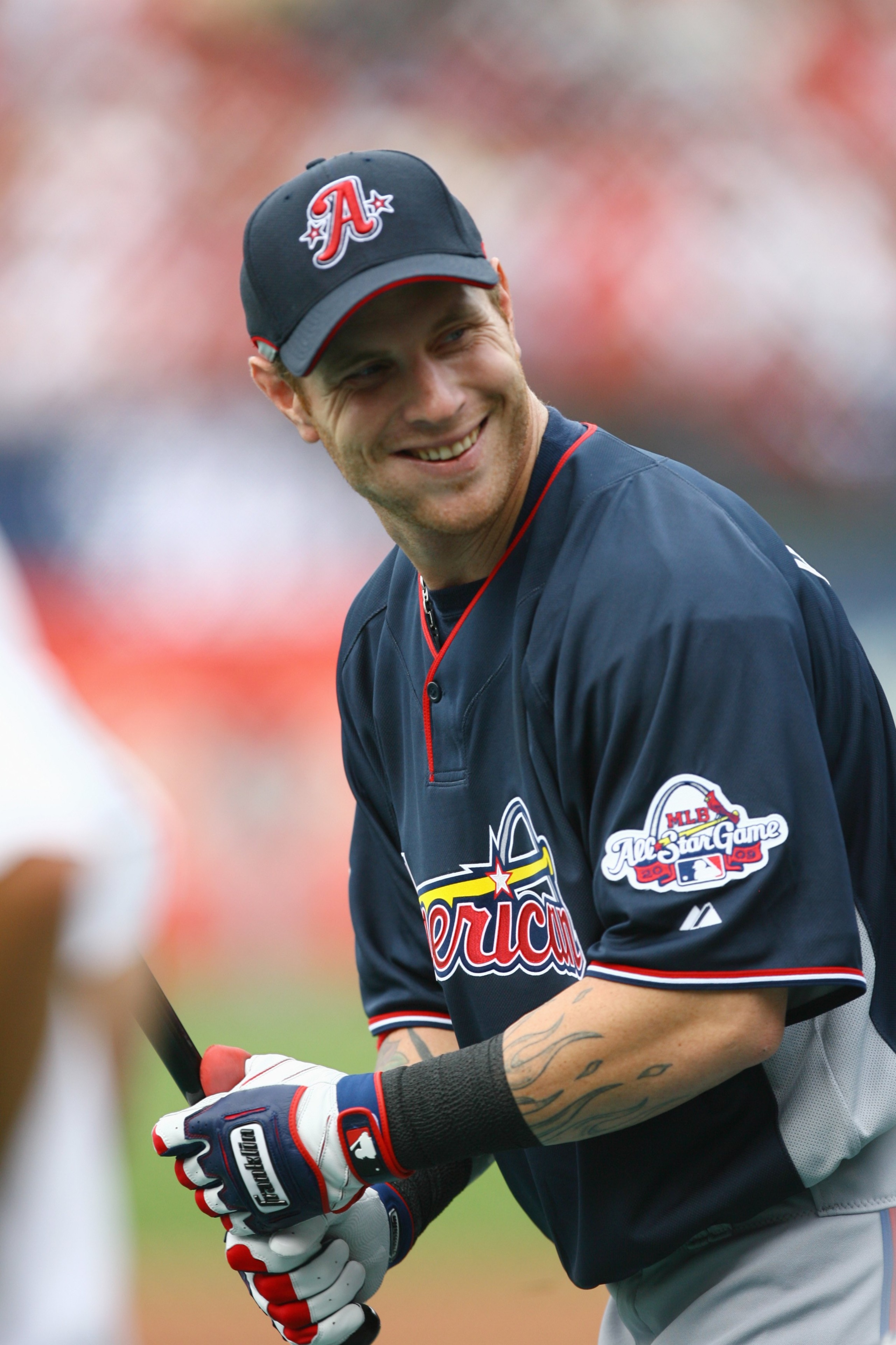 ST. LOUIS, MO - JULY 14:   American League All-Star Josh Hamilton of the Texas Rangers takes batting practice prior to  the 2009 MLB All-Star Game against the National League All-Stars at Busch Stadium on July 14, 2009 in St Louis, Missouri. (Photo by: Ja