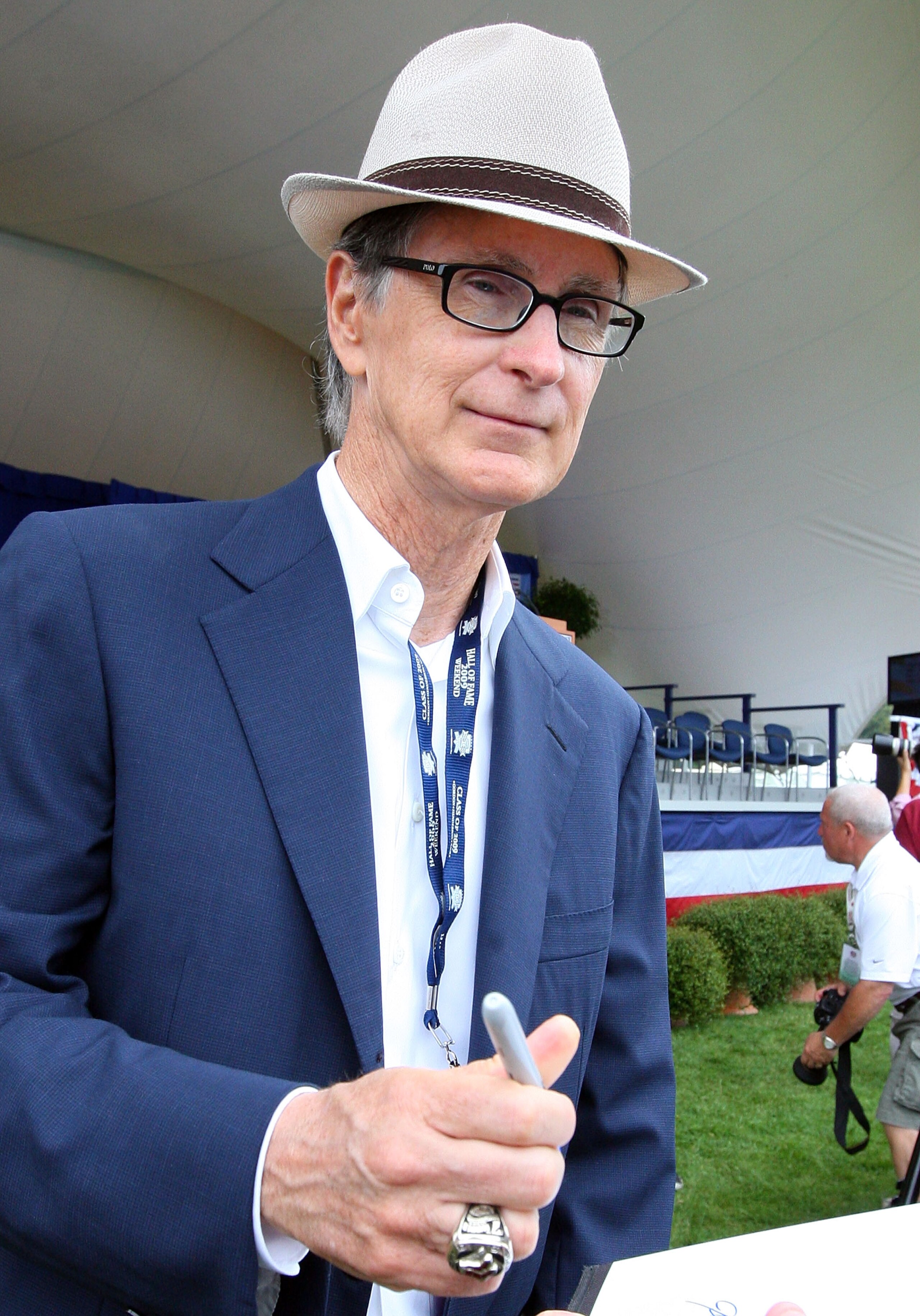COOPERSTOWN, NY - JULY 26:  Principal owner John Henry of the Boston Red Sox attends the Baseball Hall of Fame induction ceremony at Clark Sports Center on July 26, 2009 in Cooperstown, New York. (Photo by Jim McIsaac/Getty Images)