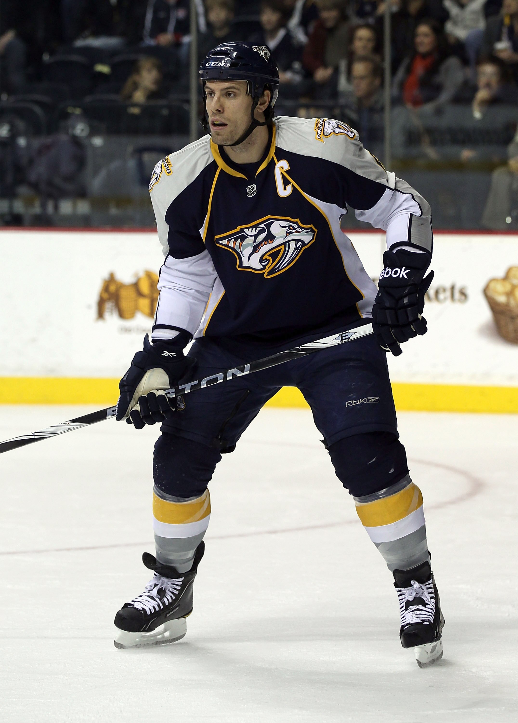 NASHVILLE, TN - NOVEMBER 30:  Shea Weber #6 of the Nashville Predators skates against the Phoenix Coyotes at the Bridgestone Arena on November 30, 2010 in Nashville, Tennessee. The Predators defeated the Coyotes 3-0.  (Photo by Bruce Bennett/Getty Images)