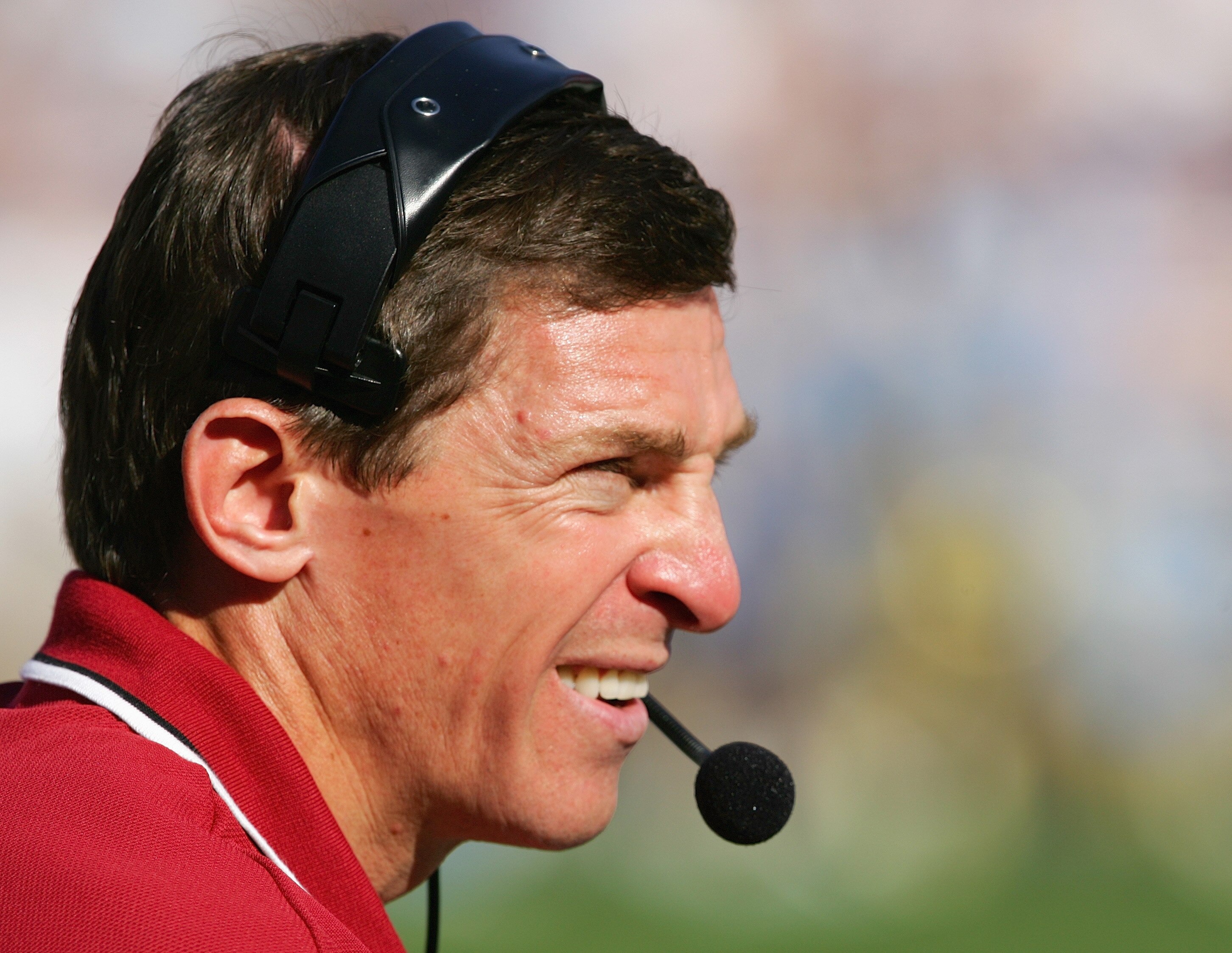 PASADENA, CA - OCTOBER 30:  Head coach Buddy Teevens of the Stanford Cardinal looks on from the sideline during the game against the UCLA Bruins on October 30, 2004 at the Rose Bowl in Pasadena, California. UCLA defeated Stanford 21-0. (Photo by Lisa Blum
