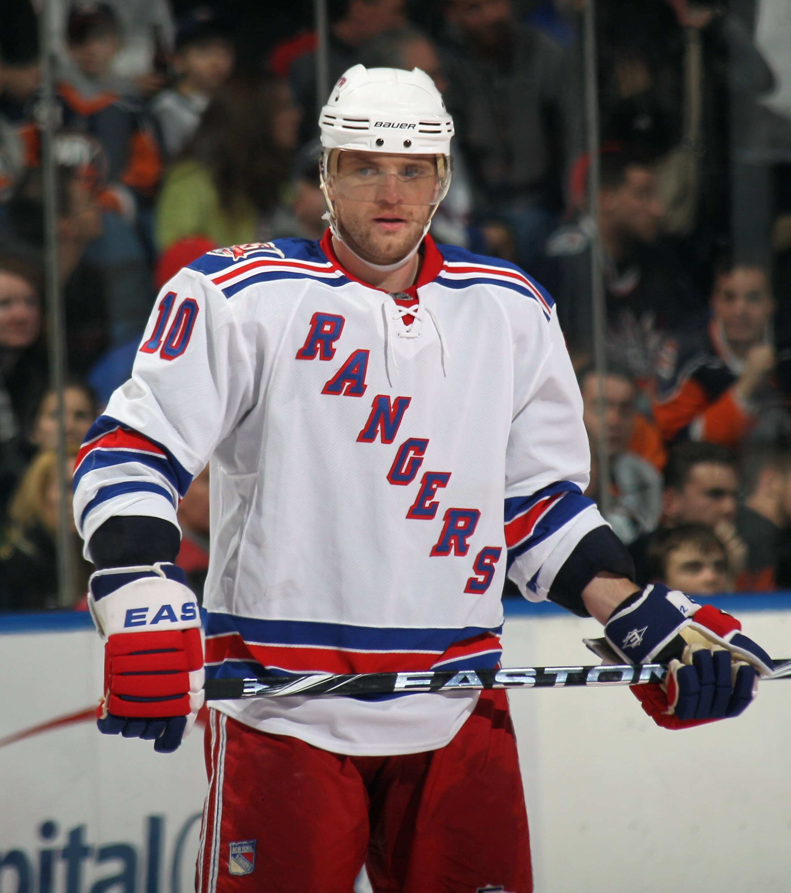 UNIONDALE, NY - DECEMBER 02:  Marian Gaborik #10 of the New York Rangers skates against the New York Islanders at the Nassau Coliseum on December 2, 2010 in Uniondale, New York.  (Photo by Bruce Bennett/Getty Images)