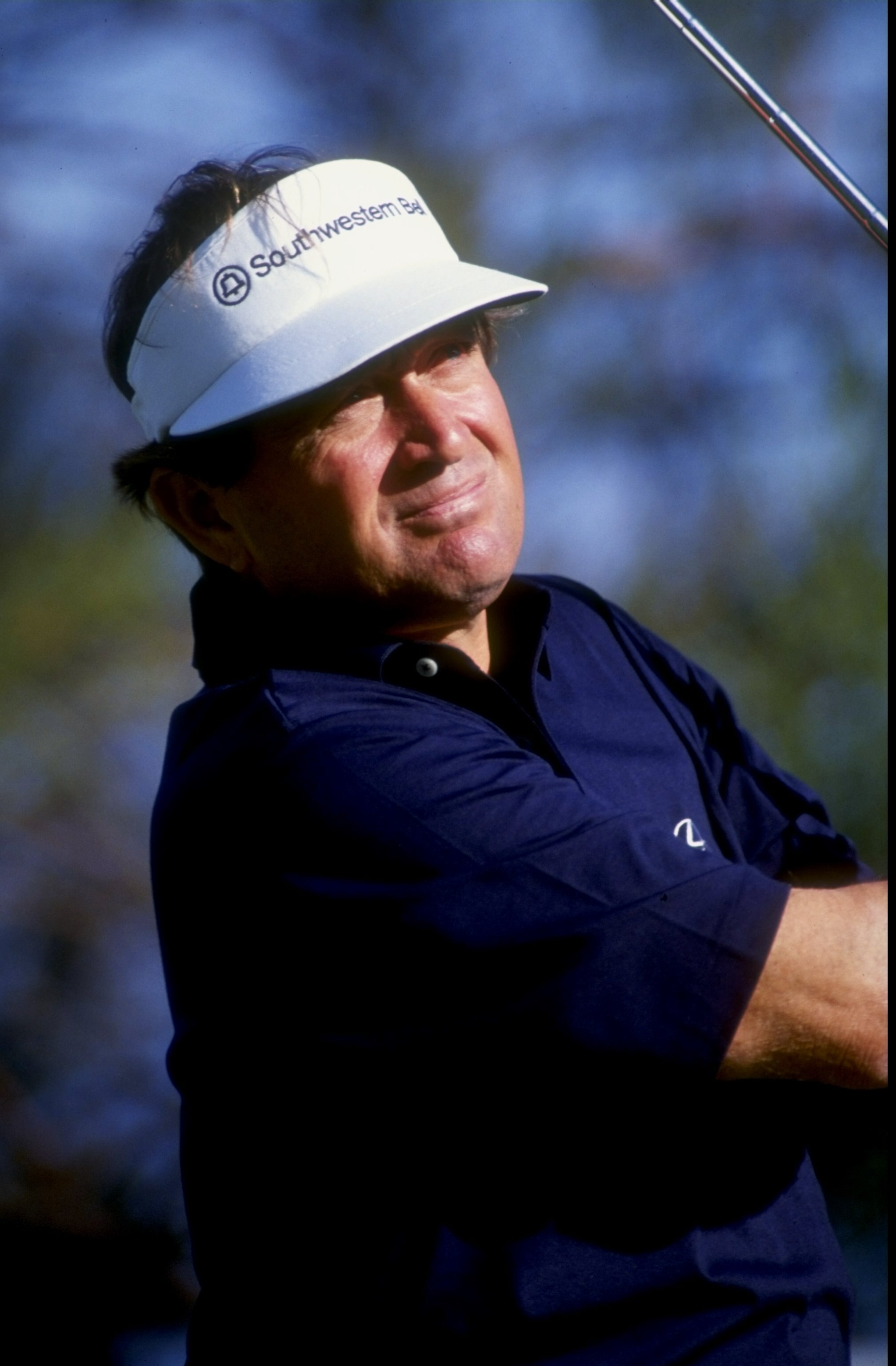 Nov 1991:  Ray Floyd watches his shot during the 1991 Shark Shootout at the Sherwood Country Club in Thousand Oaks, California. Mandatory Credit: Stephen Dunn  /Allsport