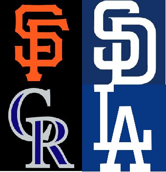 San Francisco Giants, San Diego Padres, Colorado Rockies, Los Angeles Dodgers