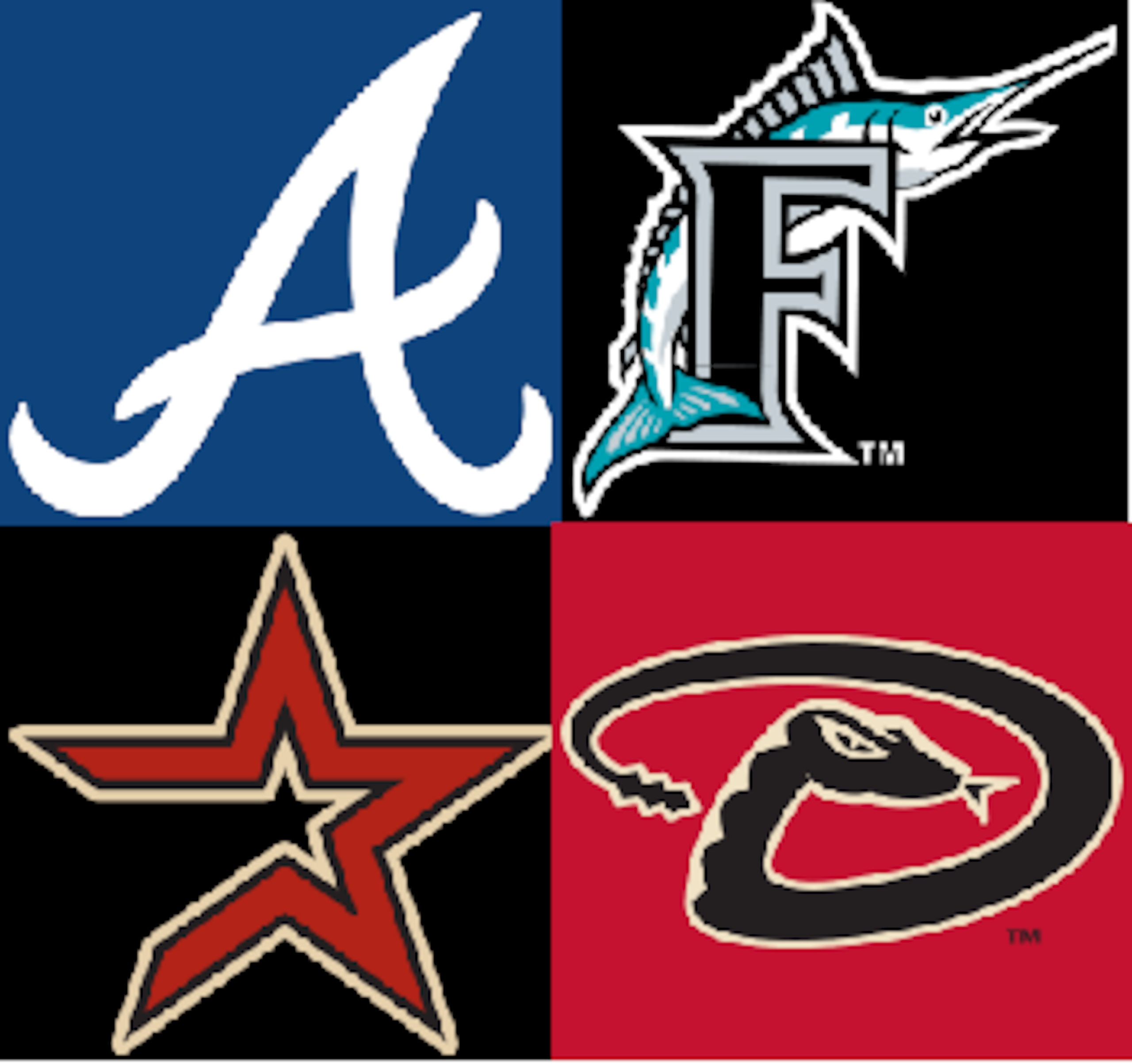 Atlanta Braves, Florida Marlins, Houston Astros, Arizona Diamondbacks