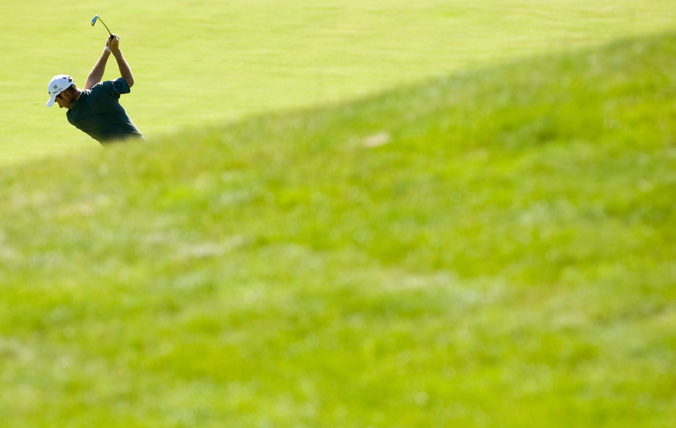 BRIDGEPORT, WV - JUNE 27: Andrew Buckle of Australia hits on the seventh hole during the third round of the Nationwide Tour Players Cup at Pete Dye Golf Club on June 27, 2009 in Bridgeport, West Virginia. (Photo by Chris Keane/Getty Images)