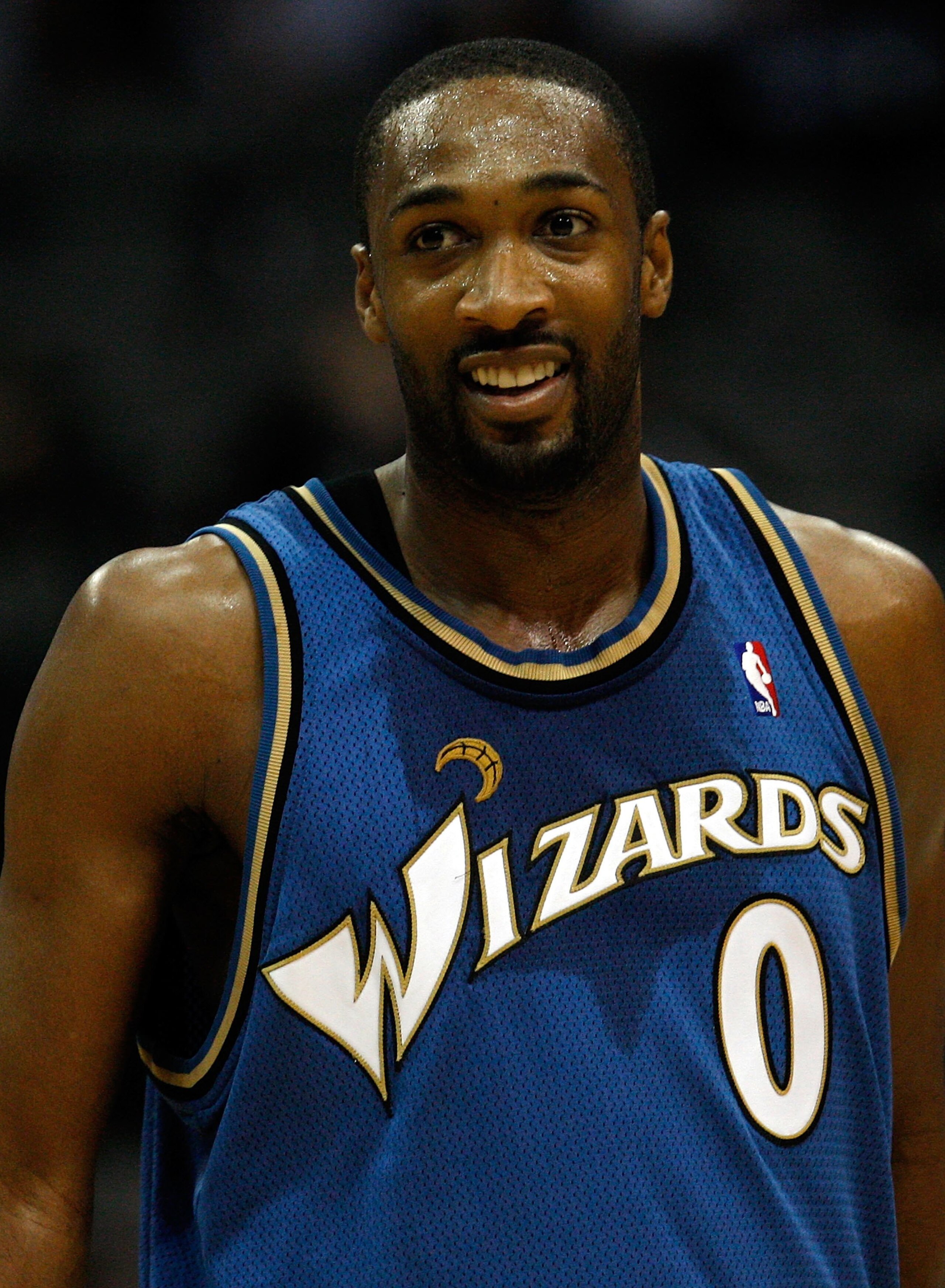 DALLAS - OCTOBER 27:  Gilbert Arenas #0 of the Washington Wizards on October 27, 2009 at American Airlines Center in Dallas, Texas.  NOTE TO USER: User expressly acknowledges and agrees that, by downloading and/or using this Photograph, user is consenting