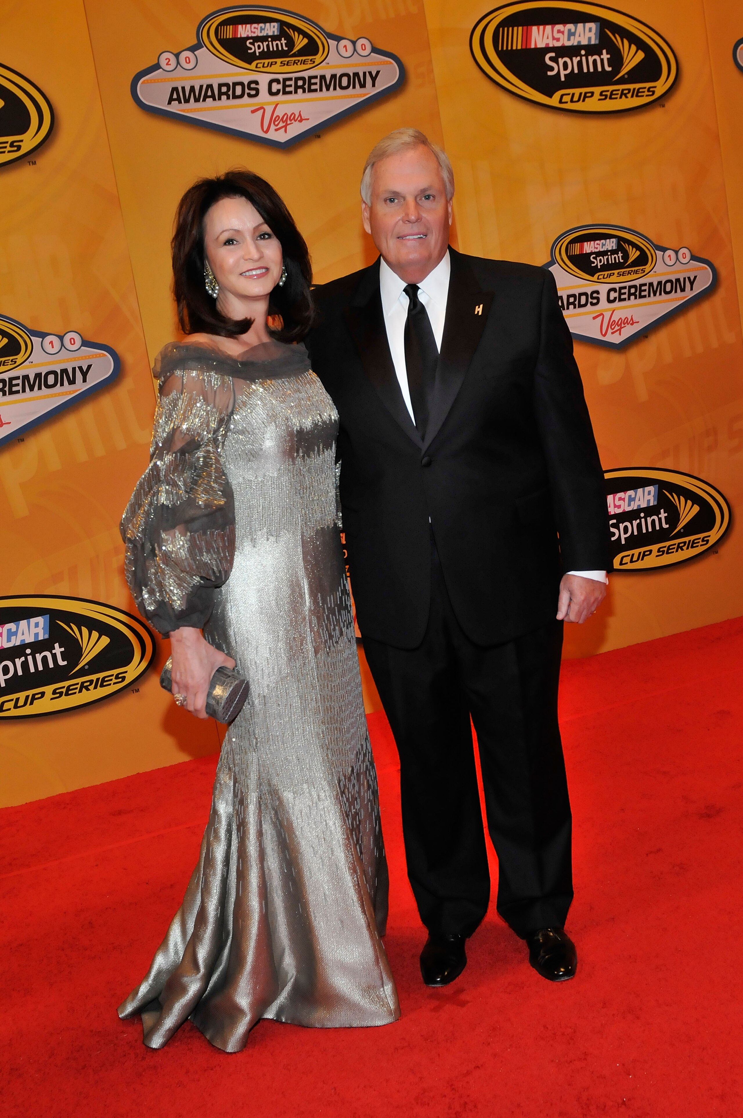 LAS VEGAS, NV - DECEMBER 03:  Team owner Rick Hendrick arrives with his wife Linda at the NASCAR Sprint Cup Series awards banquet at the Wynn Las Vegas Hotel on December 3, 2010 in Las Vegas, Nevada.  (Photo by David Becker/Getty Images for NASCAR)