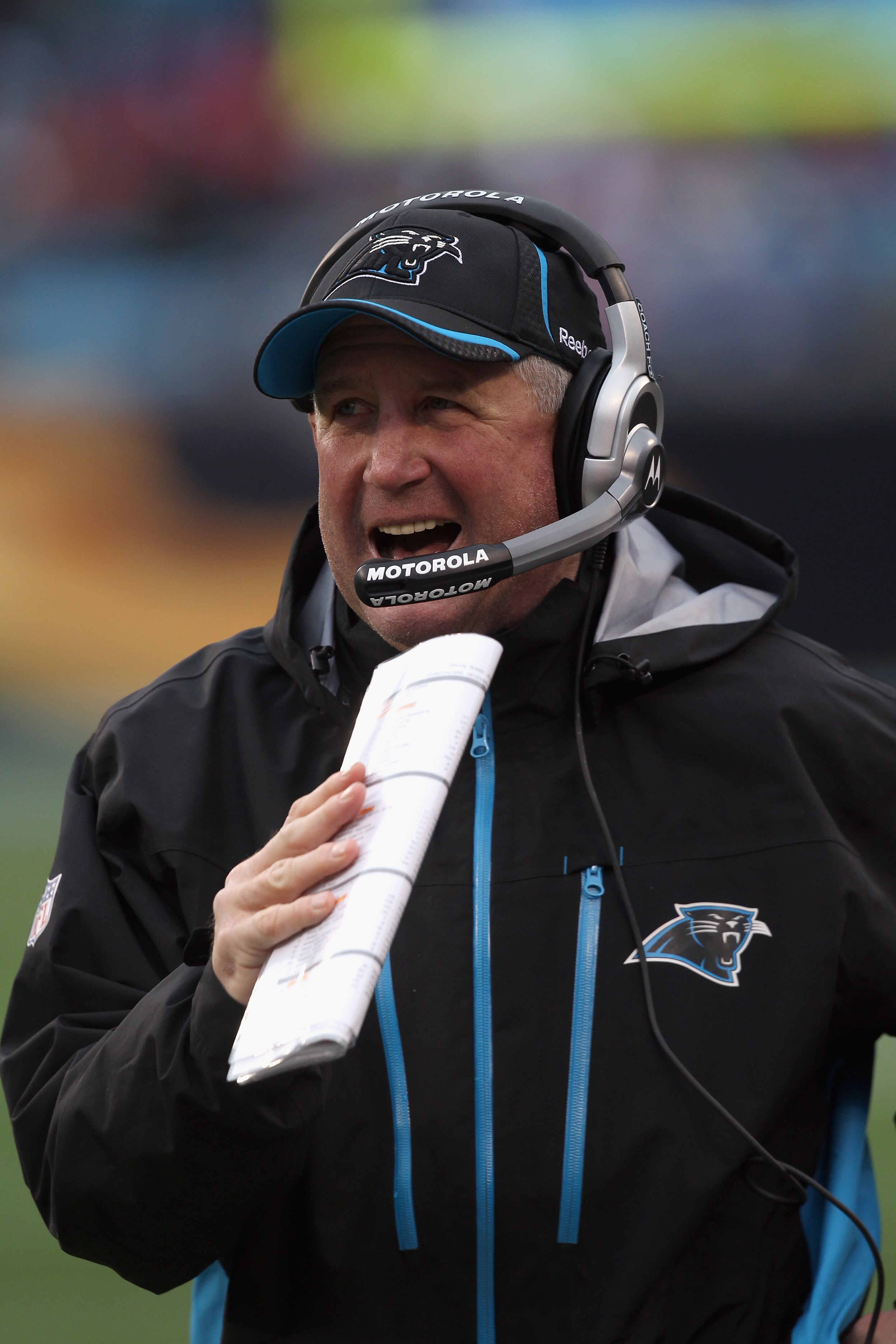 CHARLOTTE, NC - DECEMBER 12:  Head coach John Fox of the Carolina Panthers watches on during their game against the Atlanta Falcons at Bank of America Stadium on December 12, 2010 in Charlotte, North Carolina.  (Photo by Streeter Lecka/Getty Images)