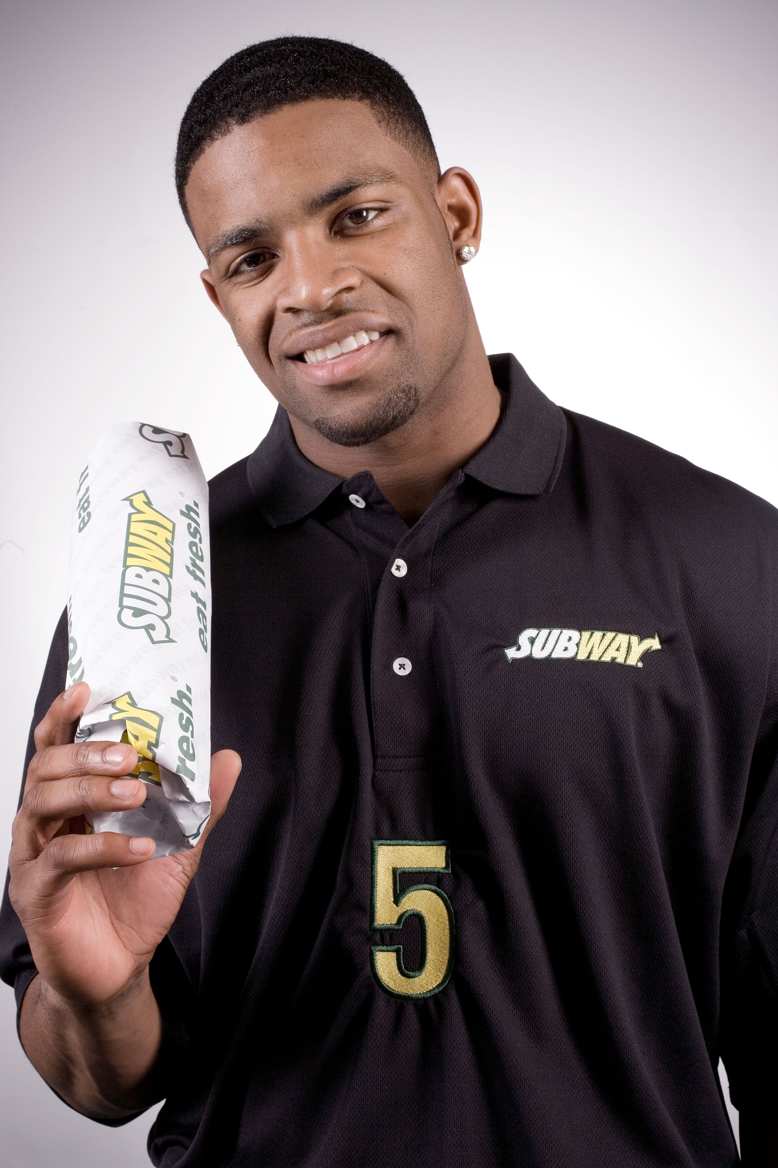 NEW YORK - APRIL 21:  Football player Michael Crabtree poses for a portrait on April 21, 2009 in New York City.  (Photo by Chris McGrath/Getty Images for Subway)
