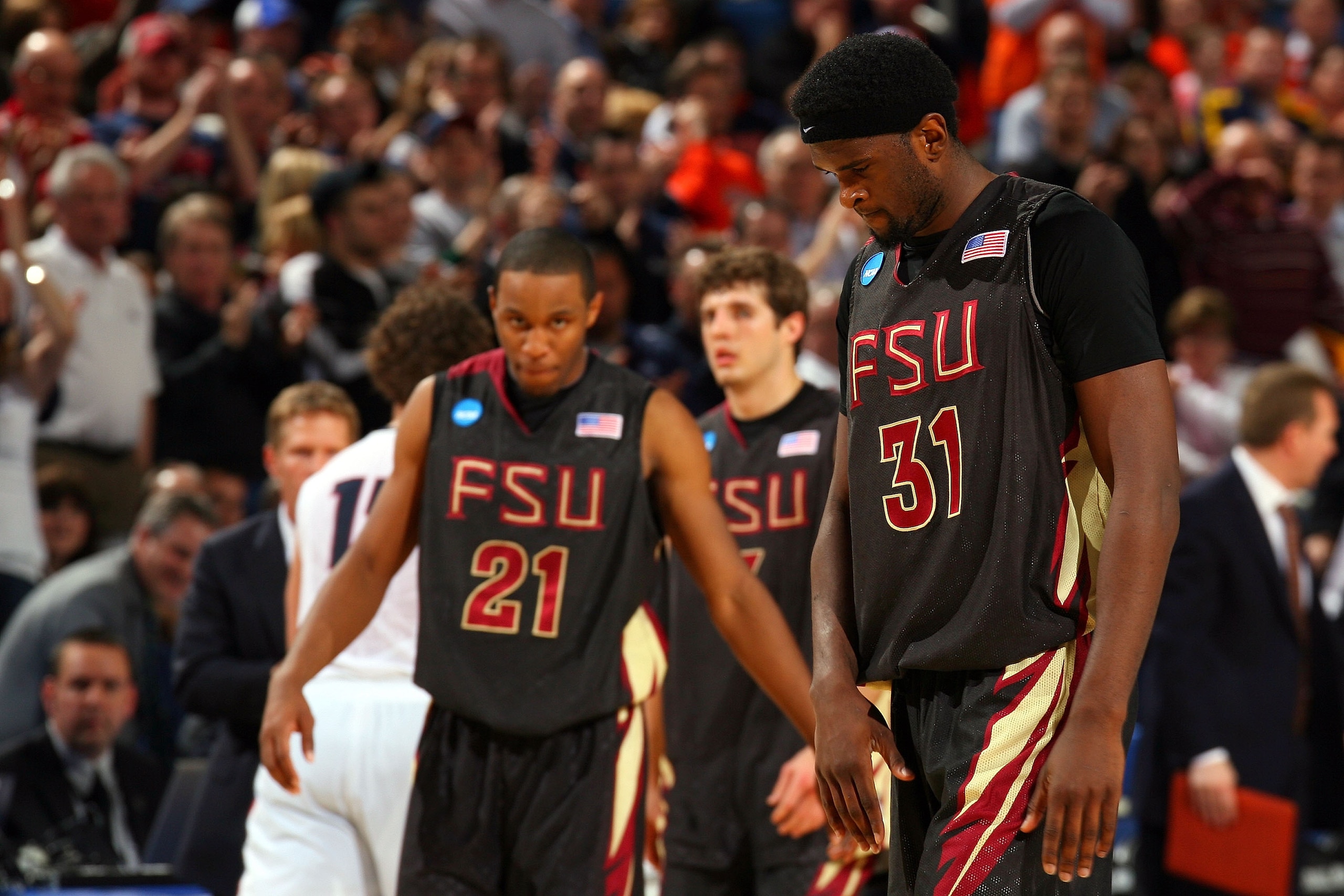 BUFFALO, NY - MARCH 19: Chris Singleton #31 of the Florida State Seminoles looks on towards the end of the game against the Gonzaga Bulldogs during the first round of the 2010 NCAA men's basketball tournament at HSBC Arena on March 19, 2010 in Buffalo, N BUFFALO, NY - MARCH 19: Chris Singleton #31 of the Florida State Seminoles looks on towards the end of the game against the Gonzaga Bulldogs during the first round of the 2010 NCAA men's basketball tournament at HSBC Arena on March 19, 2010 in Buffalo, N