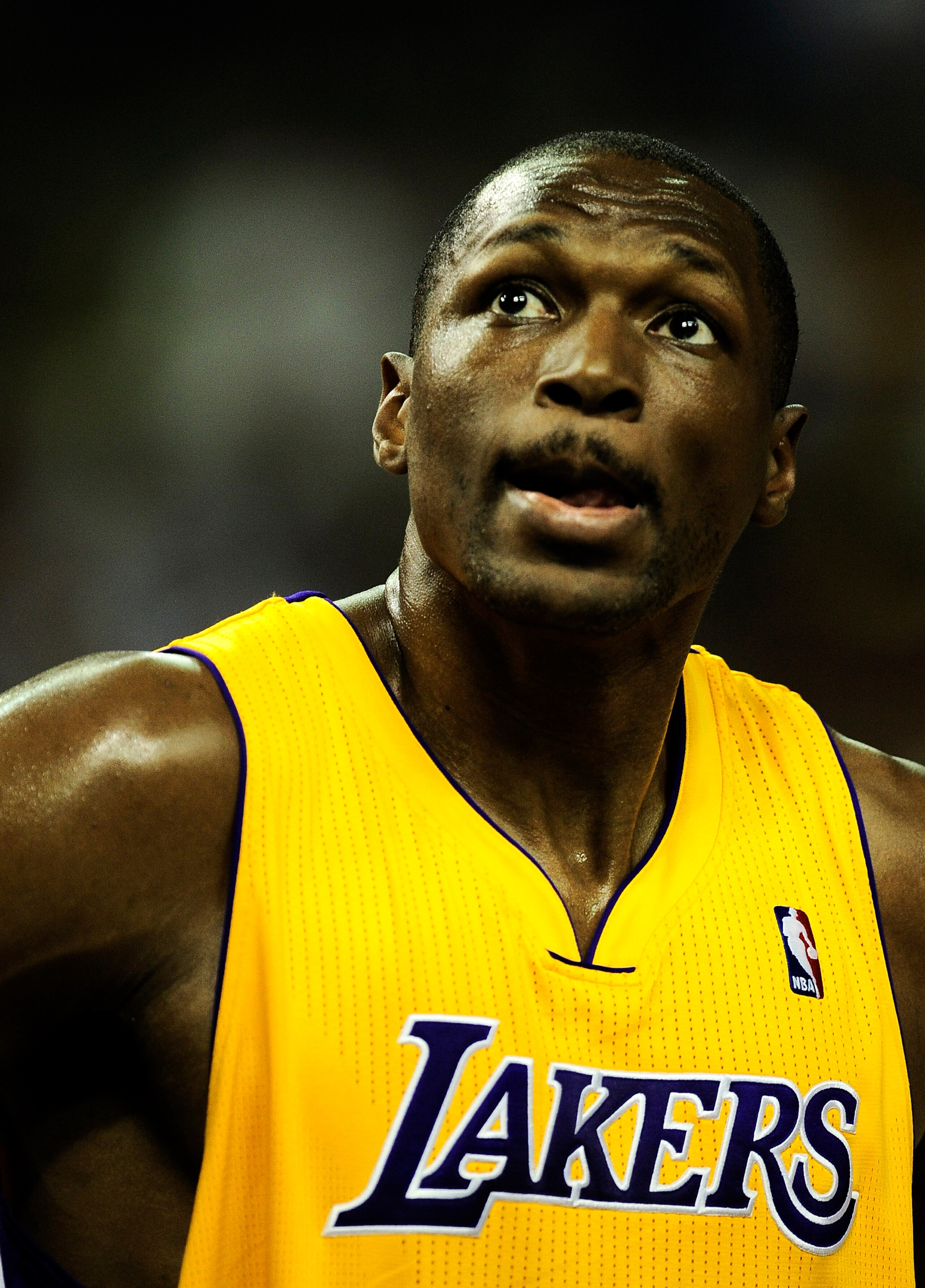 BARCELONA, SPAIN - OCTOBER 07: Theo Ratliff #50 of the Los Angeles Lakers looks on during the NBA Europe Live match between Los Angeles Lakers and Regal FC Barcelona at the at Palau Blaugrana on October 7, 2010 in Barcelona, Spain. (Photo by David Ramos BARCELONA, SPAIN - OCTOBER 07: Theo Ratliff #50 of the Los Angeles Lakers looks on during the NBA Europe Live match between Los Angeles Lakers and Regal FC Barcelona at the at Palau Blaugrana on October 7, 2010 in Barcelona, Spain. (Photo by David Ramos