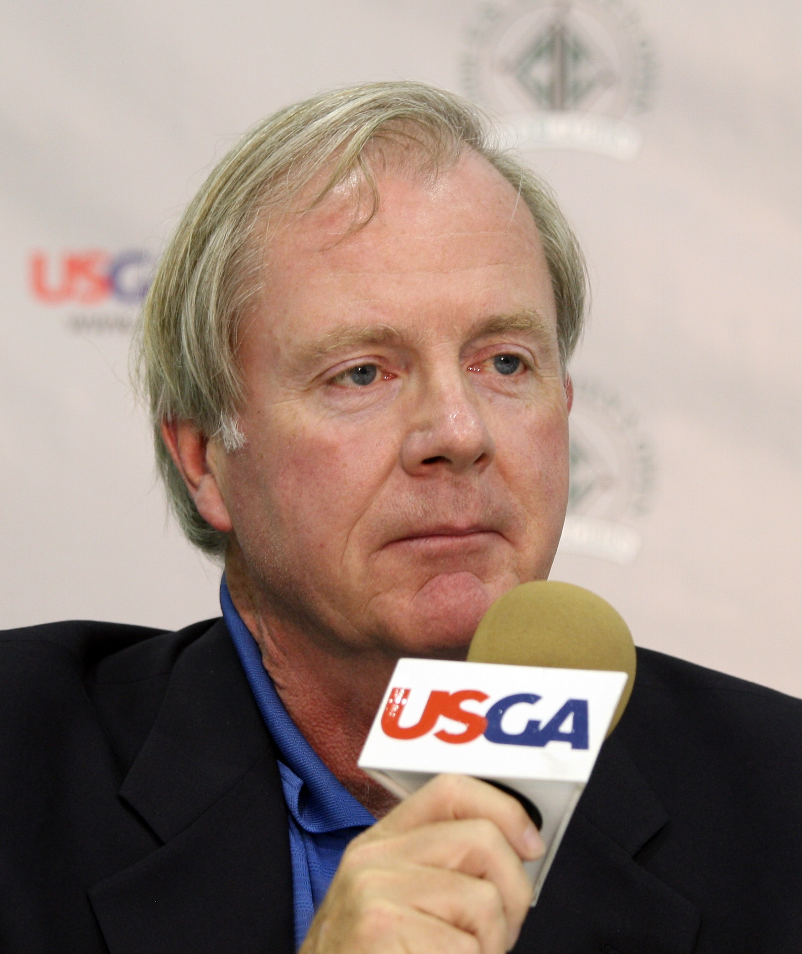 EDINA, MN - JUNE 25:  David Fay the USGA Executive Director speaks during a media conference for the 2008 US Womens Open Championship held at The Interlachen Country Club, on June 25, 2008 in Edina, Minnesota.  (Photo by David Cannon/Getty Images)