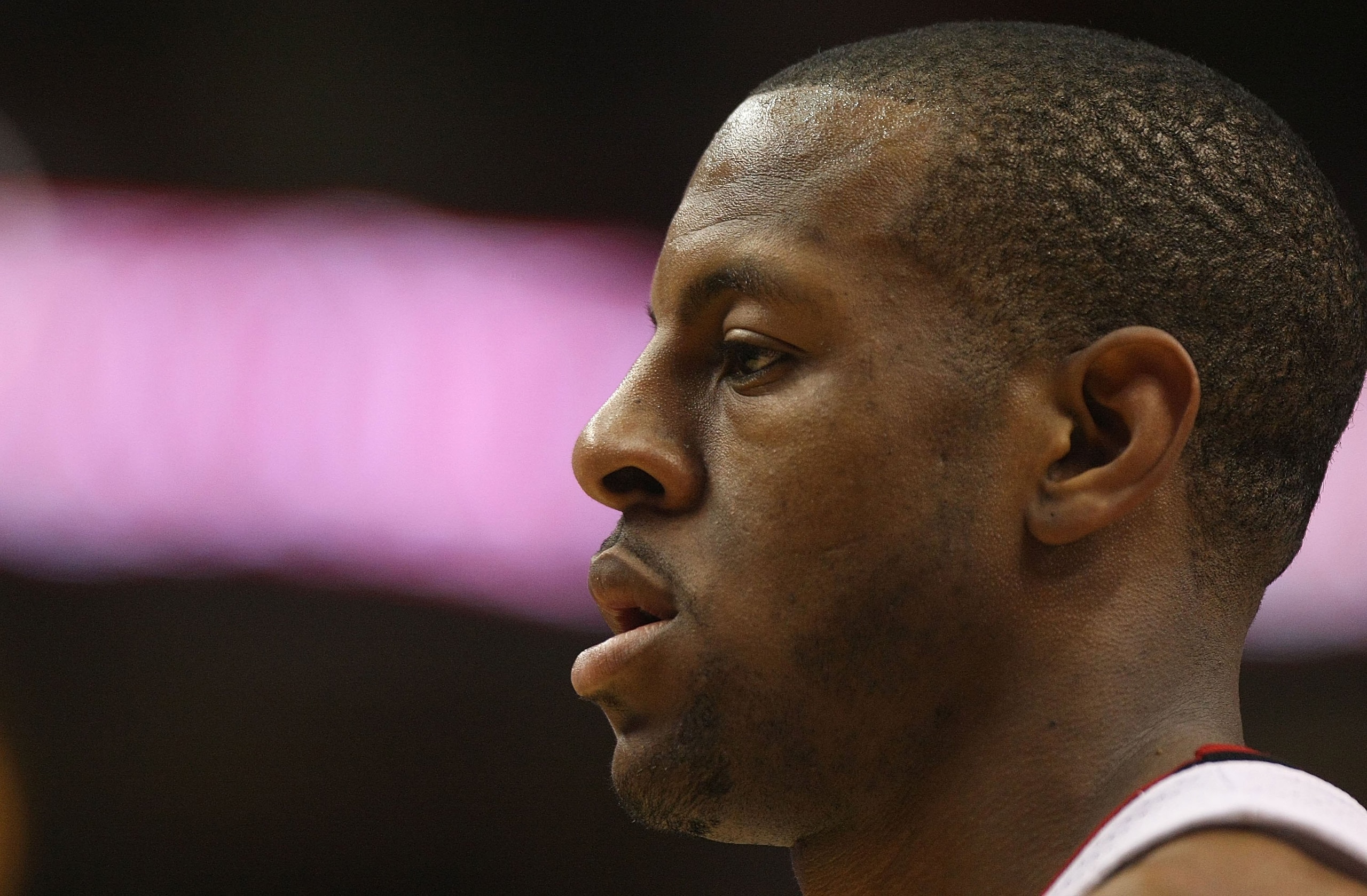PHILADELPHIA - APRIL 30:  Andre Iguodala #9 of the Philadelphia 76ers looks on against the Orlando Magic during Game Six of the Eastern Conference Quarterfinals at Wachovia Center on April 30, 2009 in Philadelphia, Pennsylvania. NOTE TO USER: User express