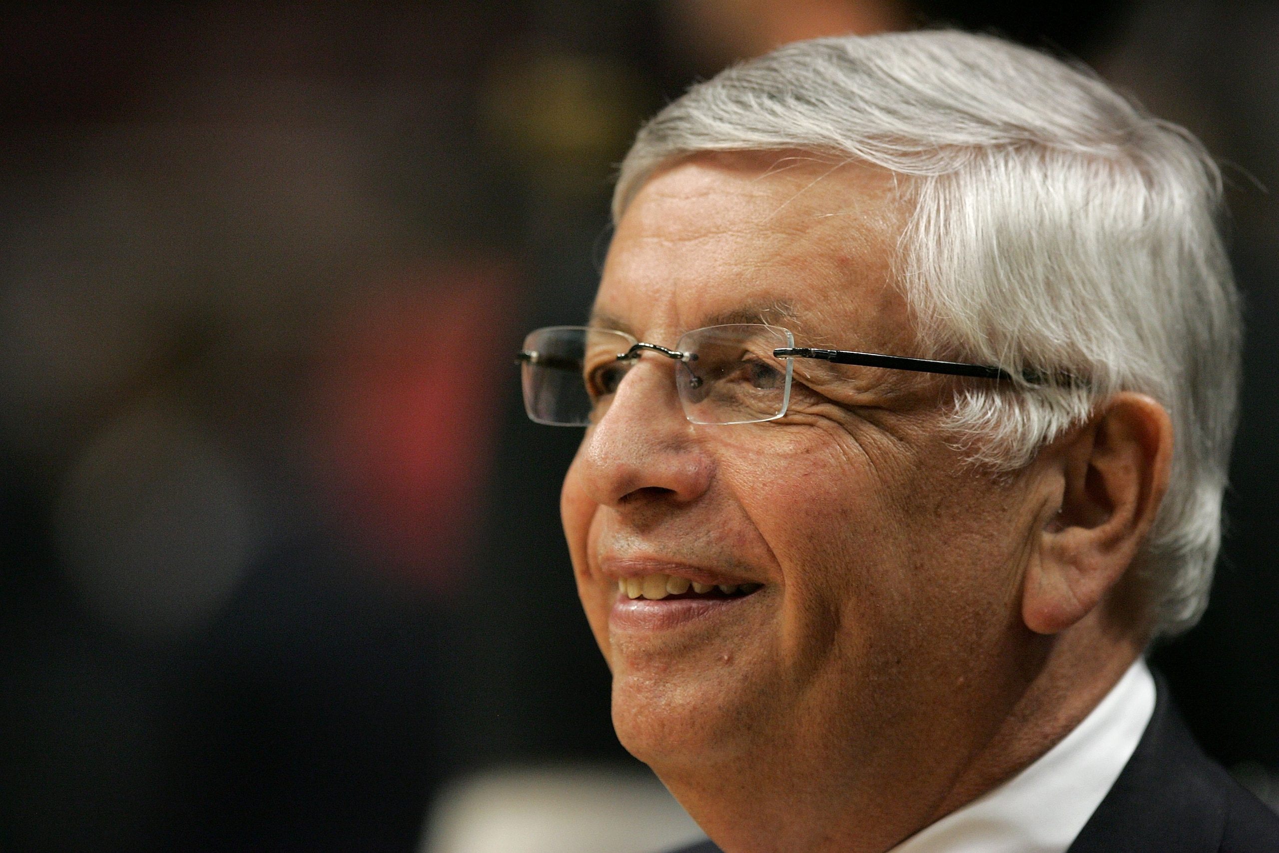 CHICAGO - MAY 10:  NBA Commissioner David Stern looks on prior to the start of Game Three of the Eastern Conference Semifinals between the Chicago Bulls and the Detroit Pistons during the 2007 NBA Playoffs at the United Center Center on May 10, 2007 in Ch