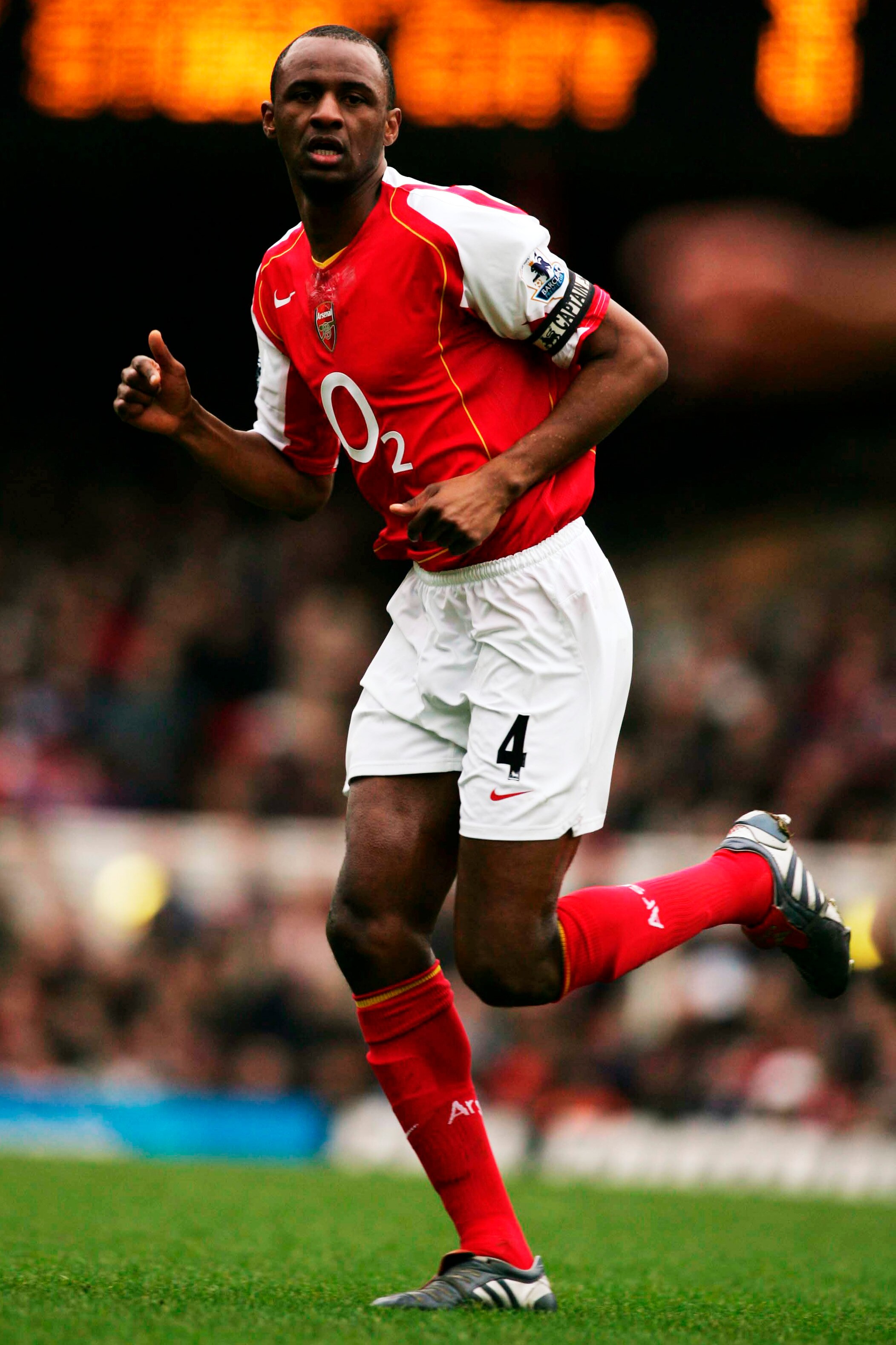 LONDON ENGLAND. JANUARY 9. Patrick Vieira of Arsenal during the FA Cup Third Round match between Arsenal and Stoke City at Highbury on January 9, 2005 in London, England. (Photo by Mark Thompson/Getty Images)