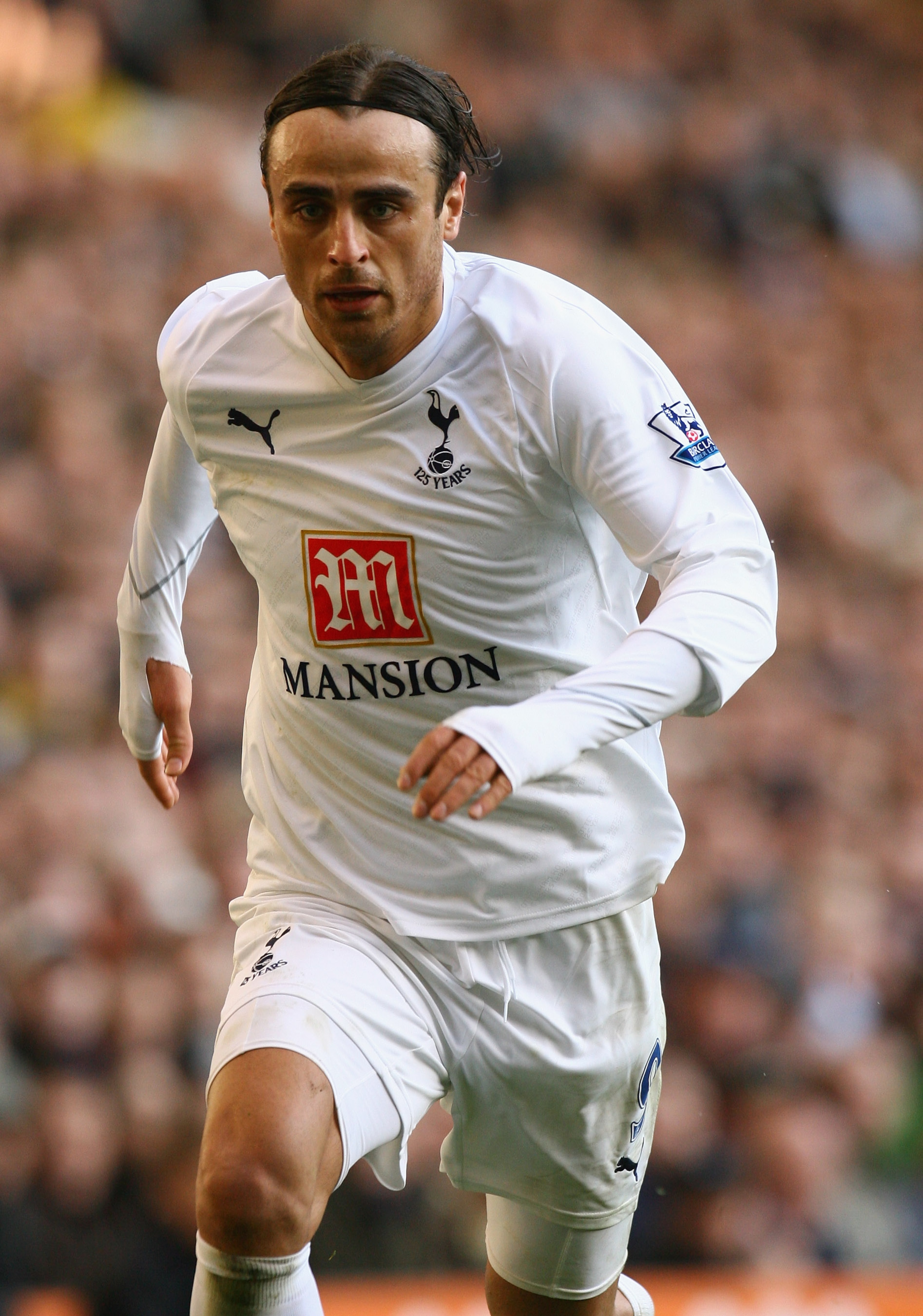 LONDON - MARCH 09:  Dimitar Berbatov of Tottenham Hotspur in action during the Barclays Premier League match between Tottenham Hotspur and West Ham United at White Hart Lane on March 09, 2008 in London, England.  (Photo by Ian Walton/Getty Images)