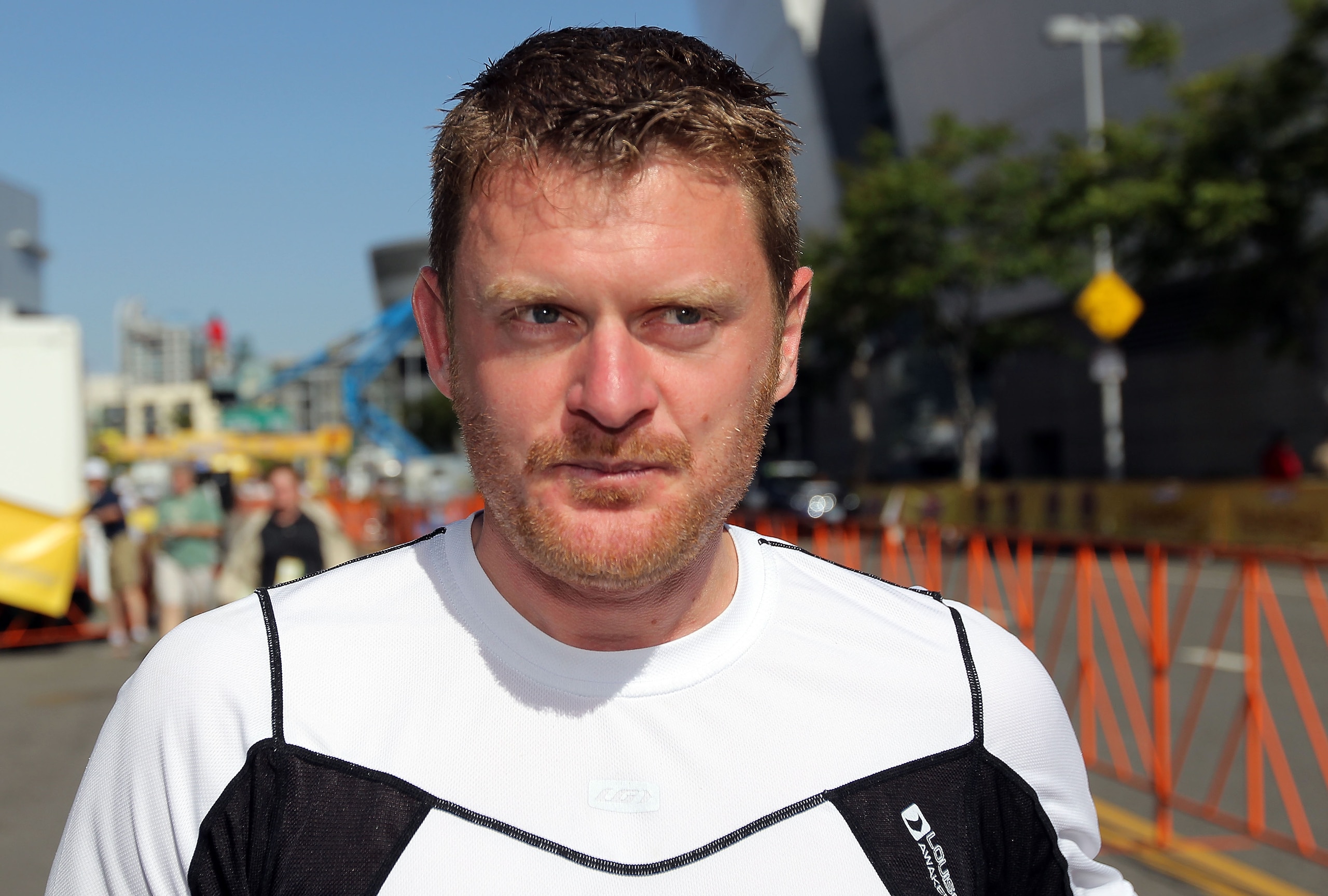 LOS ANGELES, CA - MAY 22:  Floyd Landis looks on as he attends Stage Seven of the 2010 Tour of California on May 22, 2010 in Los Angeles, California.  (Photo by Doug Pensinger/Getty Images)