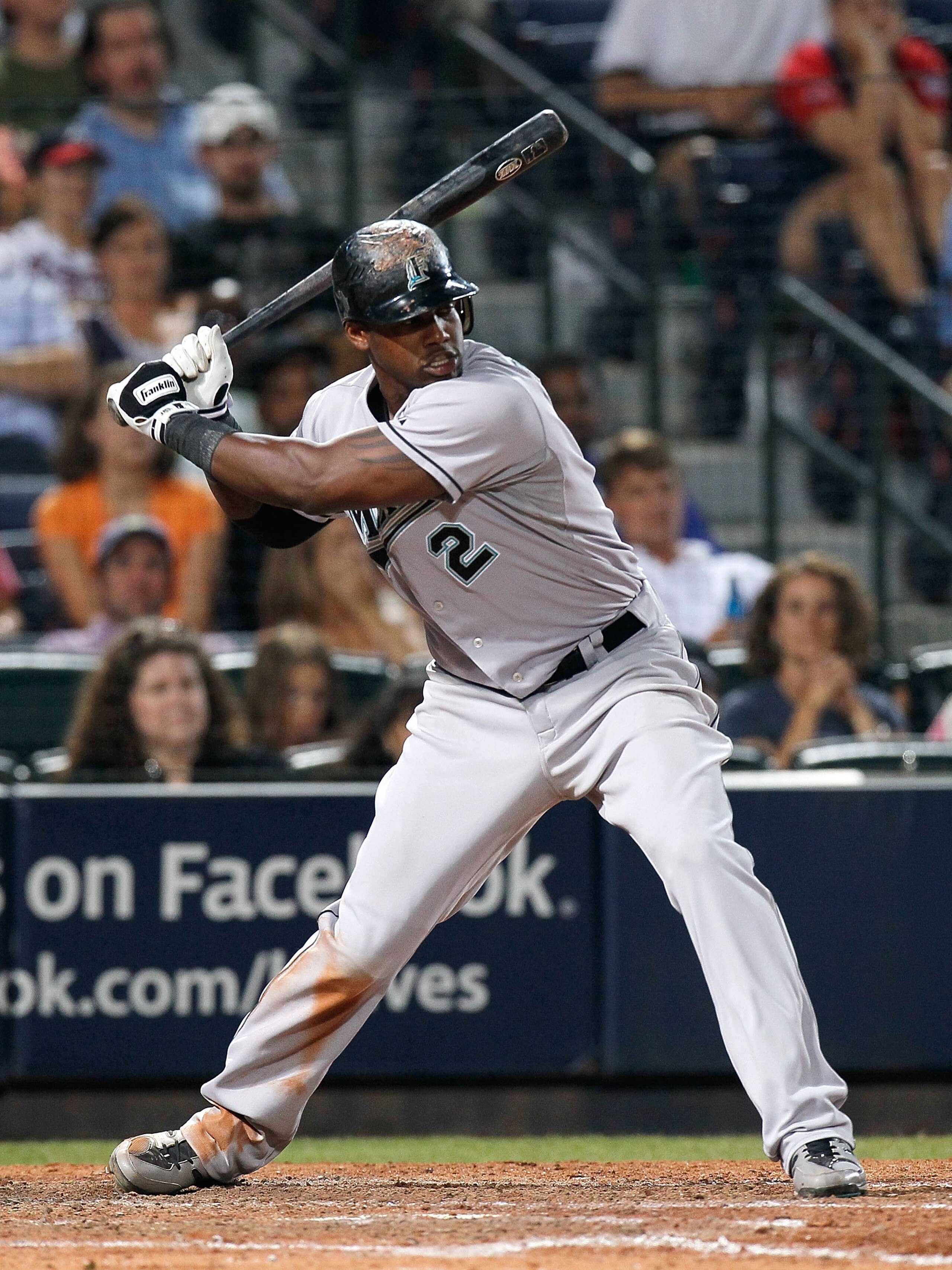 ATLANTA - JULY 02:  Hanley Ramirez #2 of the Florida Marlins against the Atlanta Braves at Turner Field on July 2, 2010 in Atlanta, Georgia.  (Photo by Kevin C. Cox/Getty Images)
