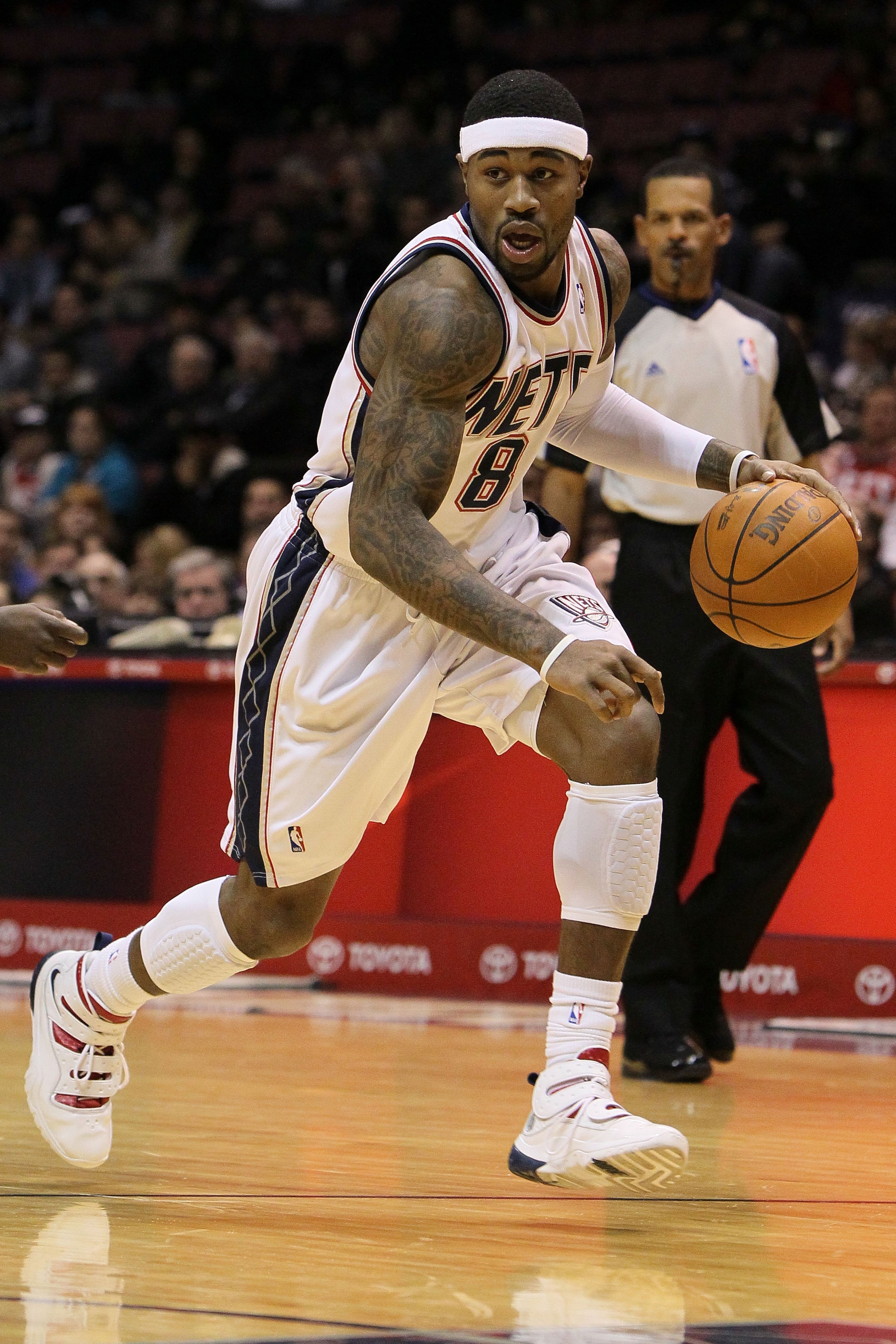 EAST RUTHERFORD, NJ - DECEMBER 16:  Terrence Williams #8 of the New Jersey Nets in action against The Utah Jazz during their game on December 16th, 2009 at The Izod Center in East Rutherford, New Jersey.  NOTE TO USER: User expressly acknowledges and agre