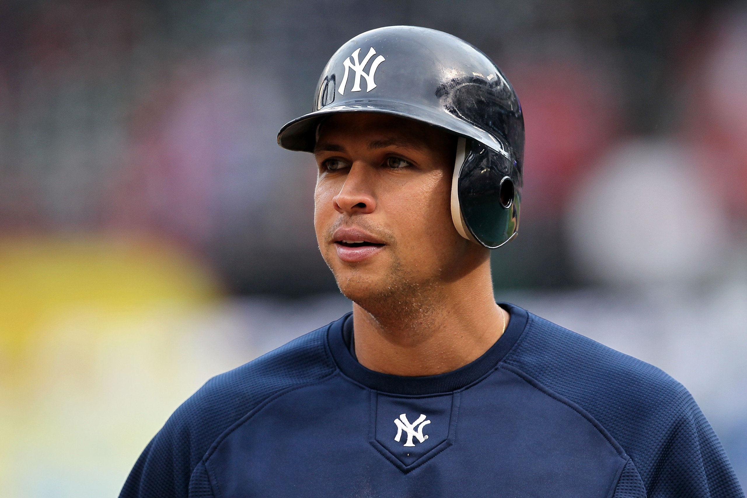 ARLINGTON, TX - OCTOBER 22:  Alex Rodriguez #13 of the New York Yankees looks on during batting practice against the Texas Rangers in Game Six of the ALCS during the 2010 MLB Playoffs at Rangers Ballpark in Arlington on October 22, 2010 in Arlington, Texa