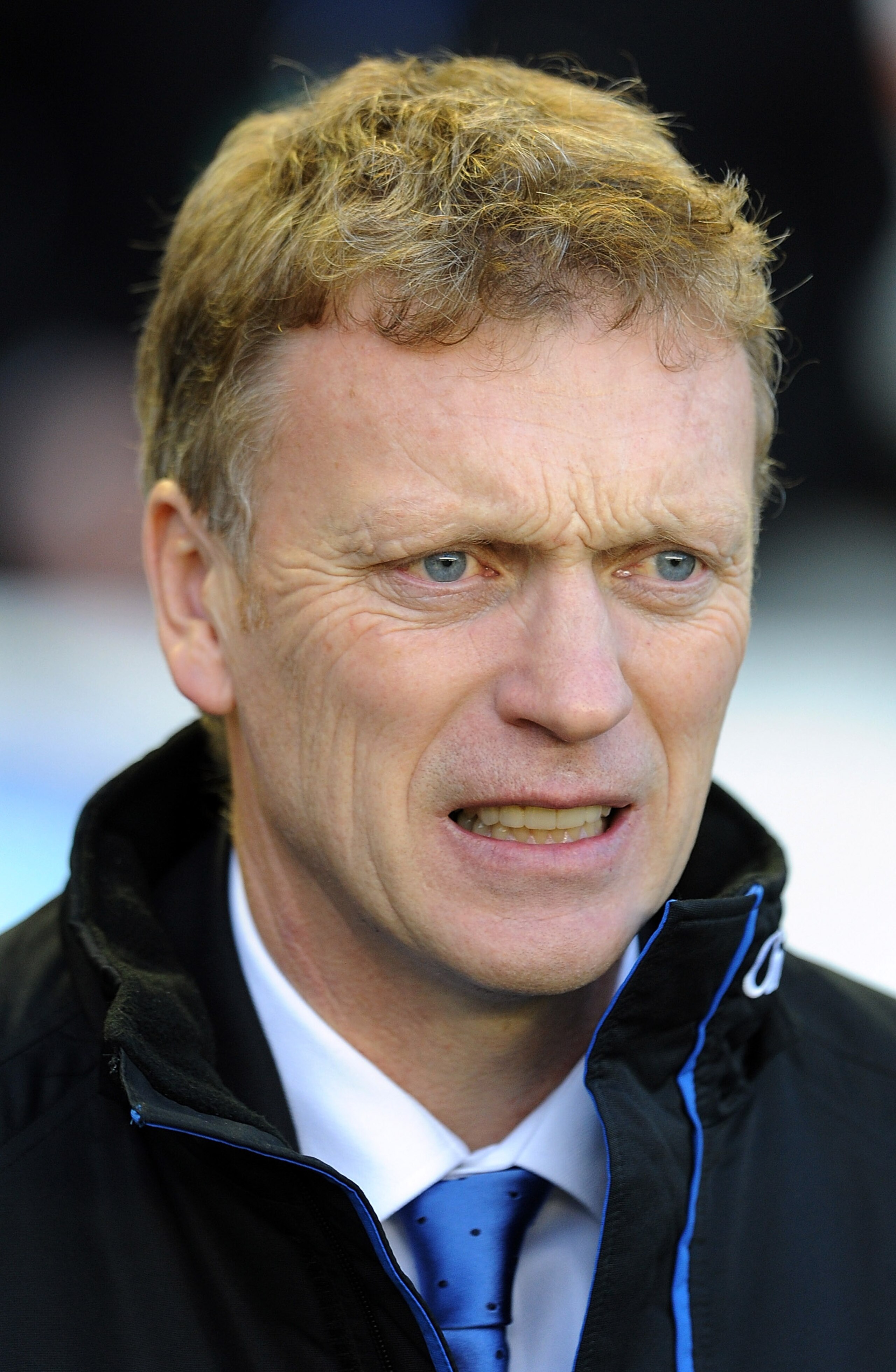 LIVERPOOL, ENGLAND - DECEMBER 11:  Everton manager David Moyes looks on during the Barclays Premier League match between Everton and Wigan Athletic at Goodison Park on December 11, 2010 in Liverpool, England.  (Photo by Chris Brunskill/Getty Images)