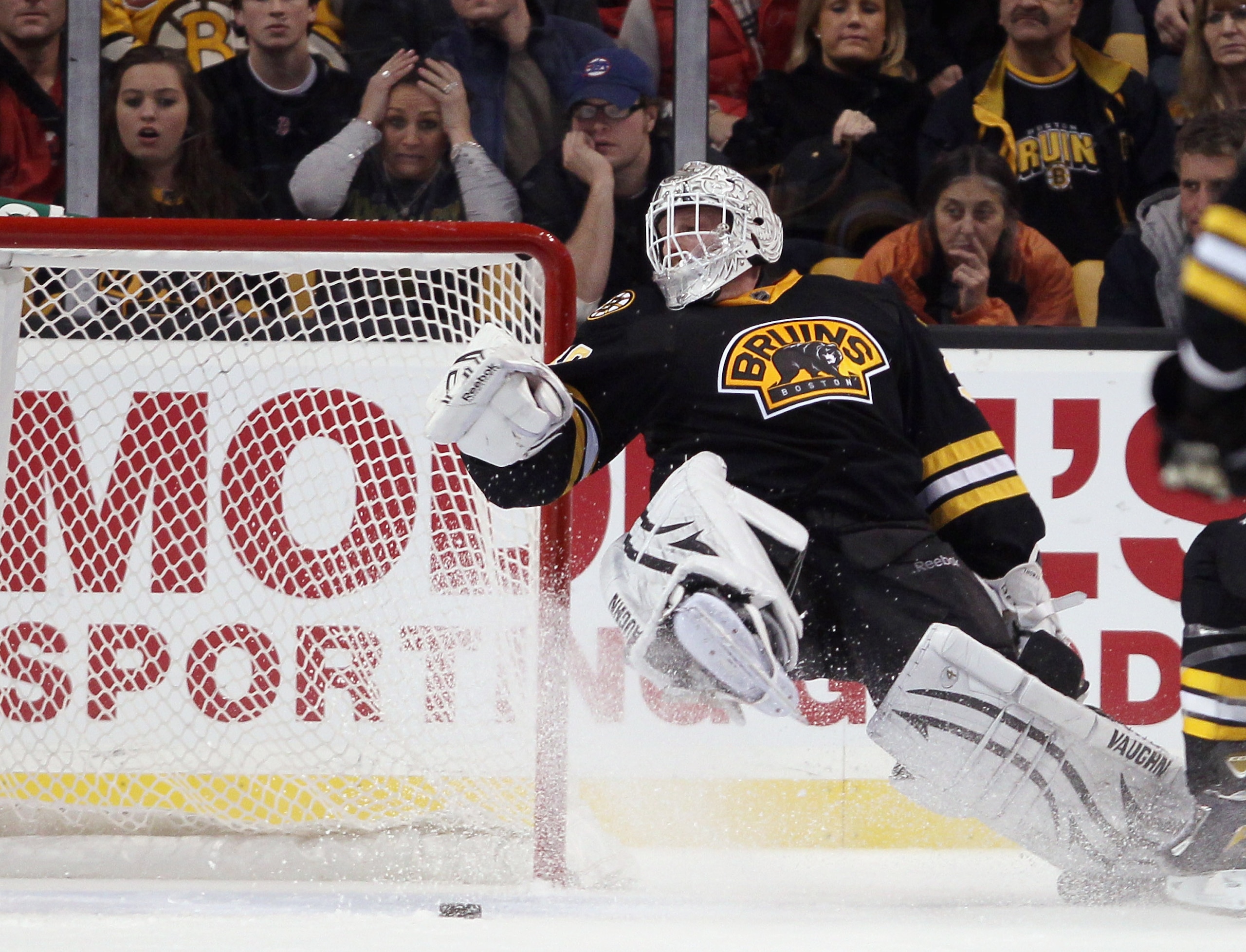 BOSTON, MA - DECEMBER 11: Tim Thomas #30 of the Boston Bruins makes a save against the Philadelphia Flyers on December 11, 2010 at the TD Garden in Boston, Massachusetts. The Flyers defeated the Bruins 2-1 in overtime. (Photo by Elsa/Getty Images) BOSTON, MA - DECEMBER 11: Tim Thomas #30 of the Boston Bruins makes a save against the Philadelphia Flyers on December 11, 2010 at the TD Garden in Boston, Massachusetts. The Flyers defeated the Bruins 2-1 in overtime. (Photo by Elsa/Getty Images)