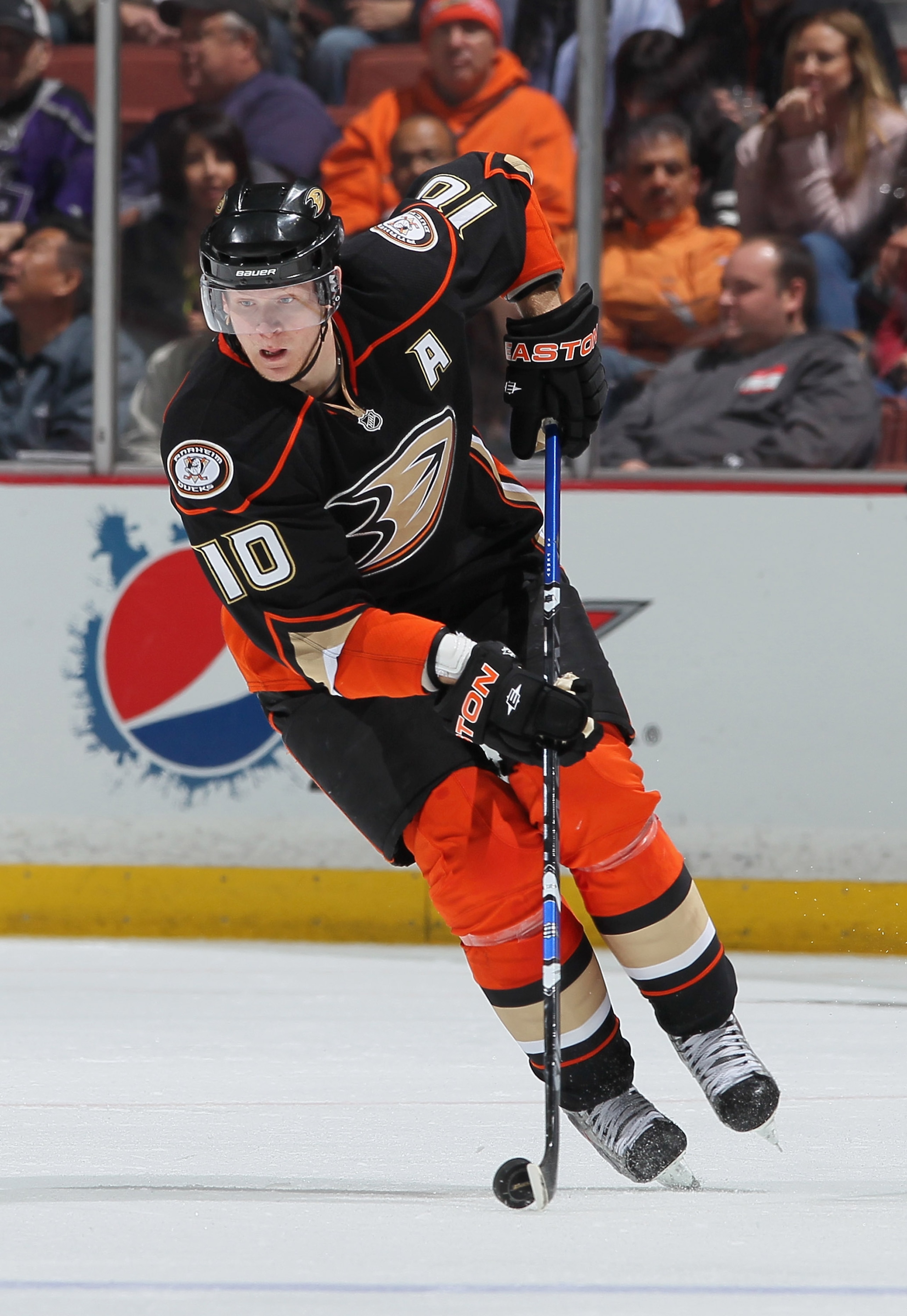 ANAHEIM, CA - DECEMBER 10: Corey Perry #10 of the Anaheim Ducks skates against the Calgary Flames at the Honda Center on December 10, 2010 in Anaheim, California. (Photo by Jeff Gross/Getty Images) ANAHEIM, CA - DECEMBER 10: Corey Perry #10 of the Anaheim Ducks skates against the Calgary Flames at the Honda Center on December 10, 2010 in Anaheim, California. (Photo by Jeff Gross/Getty Images)