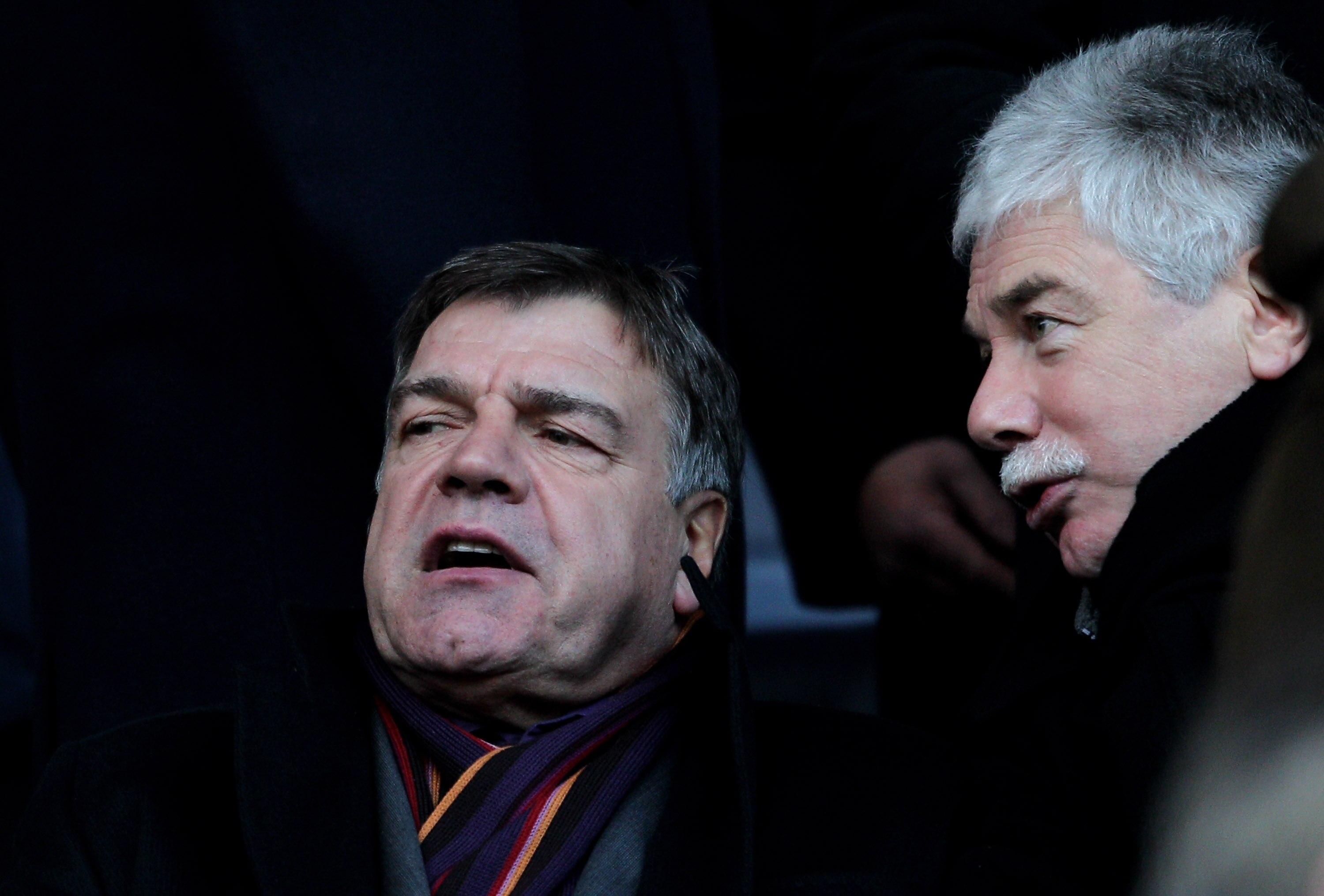 BOLTON, ENGLAND - DECEMBER 12:  Blackburn Rovers Manager Sam Allardyce (L) looks on prior to the Barclays Premier League match between Bolton Wanderers and Blackburn Rovers at the Reebok Stadium on December 12, 2010 in Bolton, England.  (Photo by Dean Mou