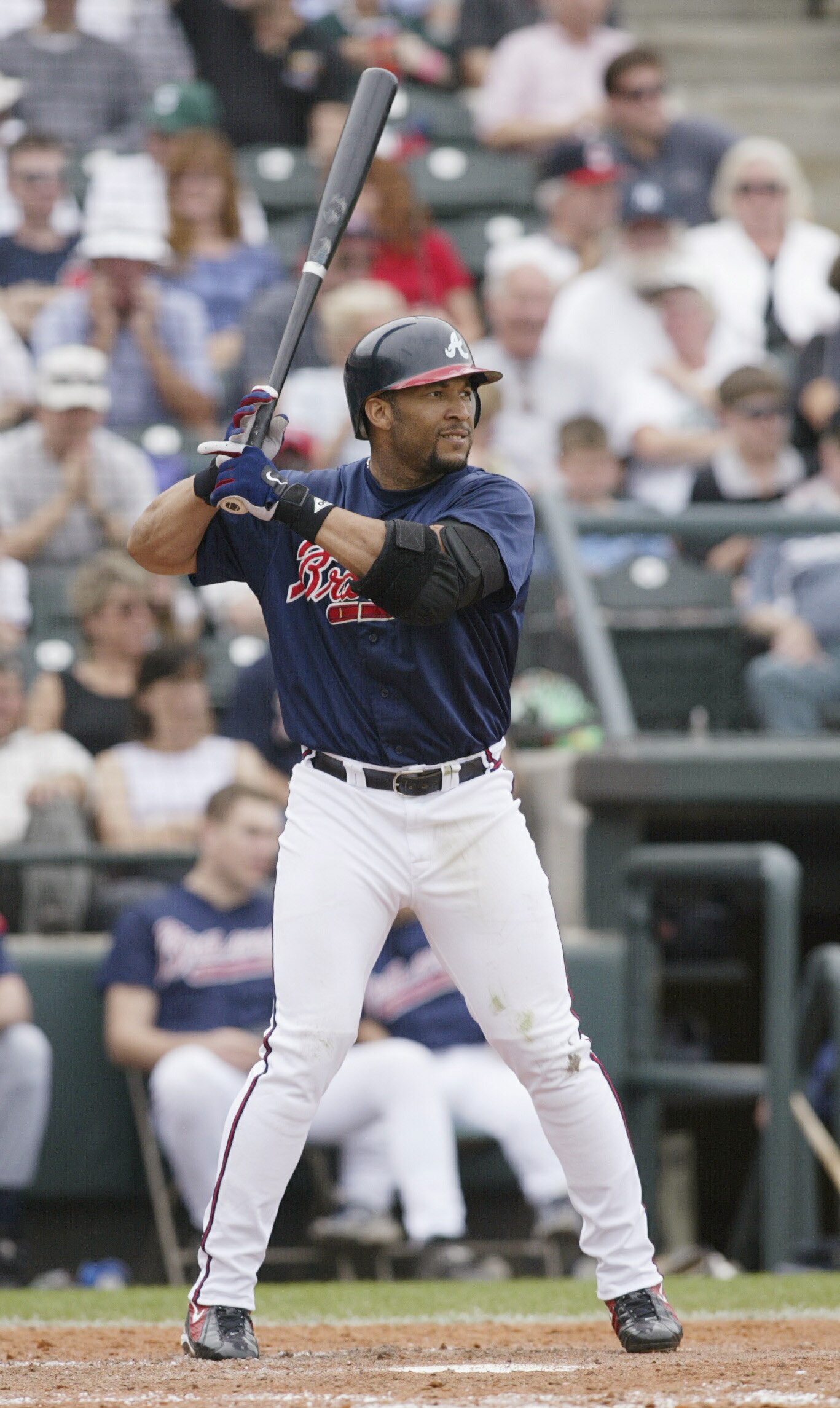7 Mar 2002: Gary Sheffield #11 of the Atlanta Braves at bat during the spring training game against the Cleveland Indians at the Wide World of Sports Complex in Lake Buena Vista, Florida. DIGITAL IMAGE. Mandatory Credit: Andy Lyons/Getty Images