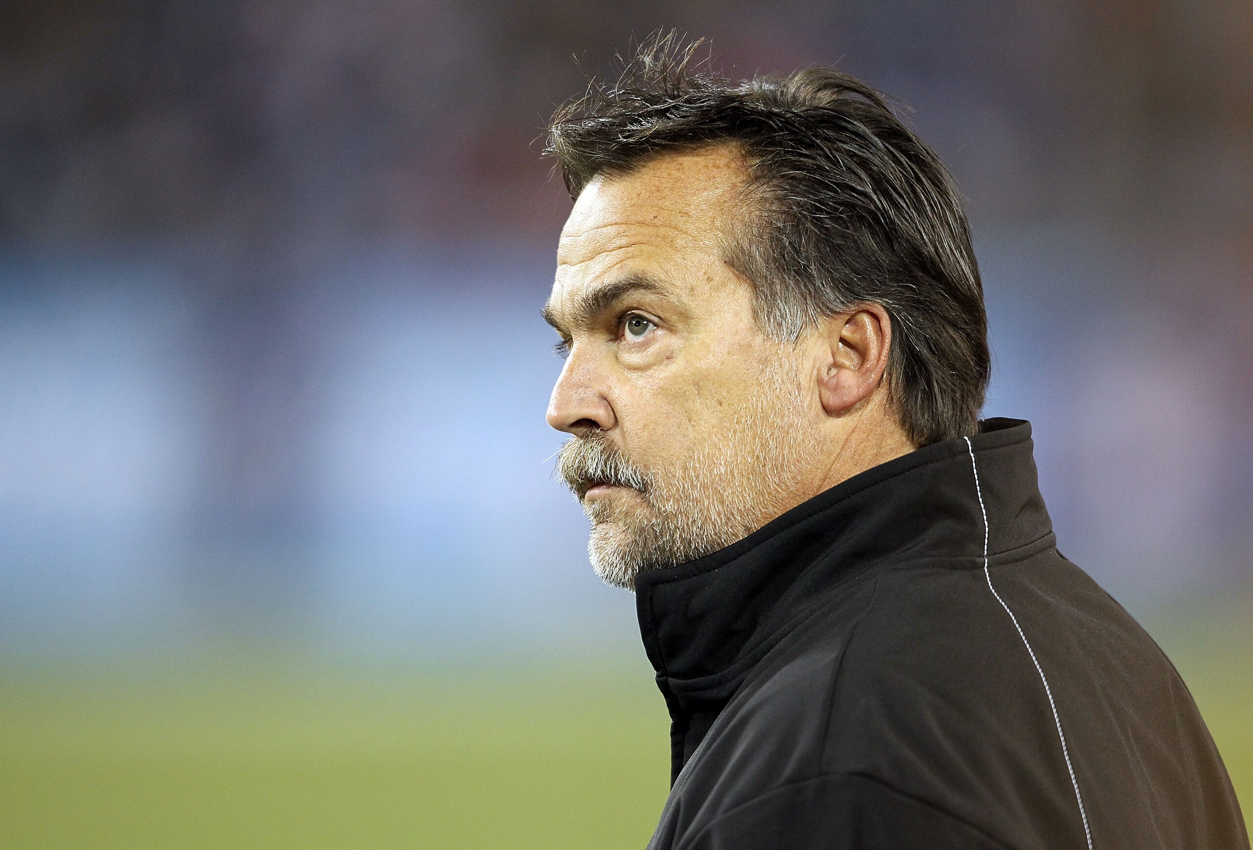 NASHVILLE, TN - DECEMBER 09: Jeff Fisher the Head Coach of the Tennessee Titans watches his team play against the Indianapolis Colts during the NFL game at LP Field on December 9, 2010 in Nashville, Tennessee.  (Photo by Andy Lyons/Getty Images)