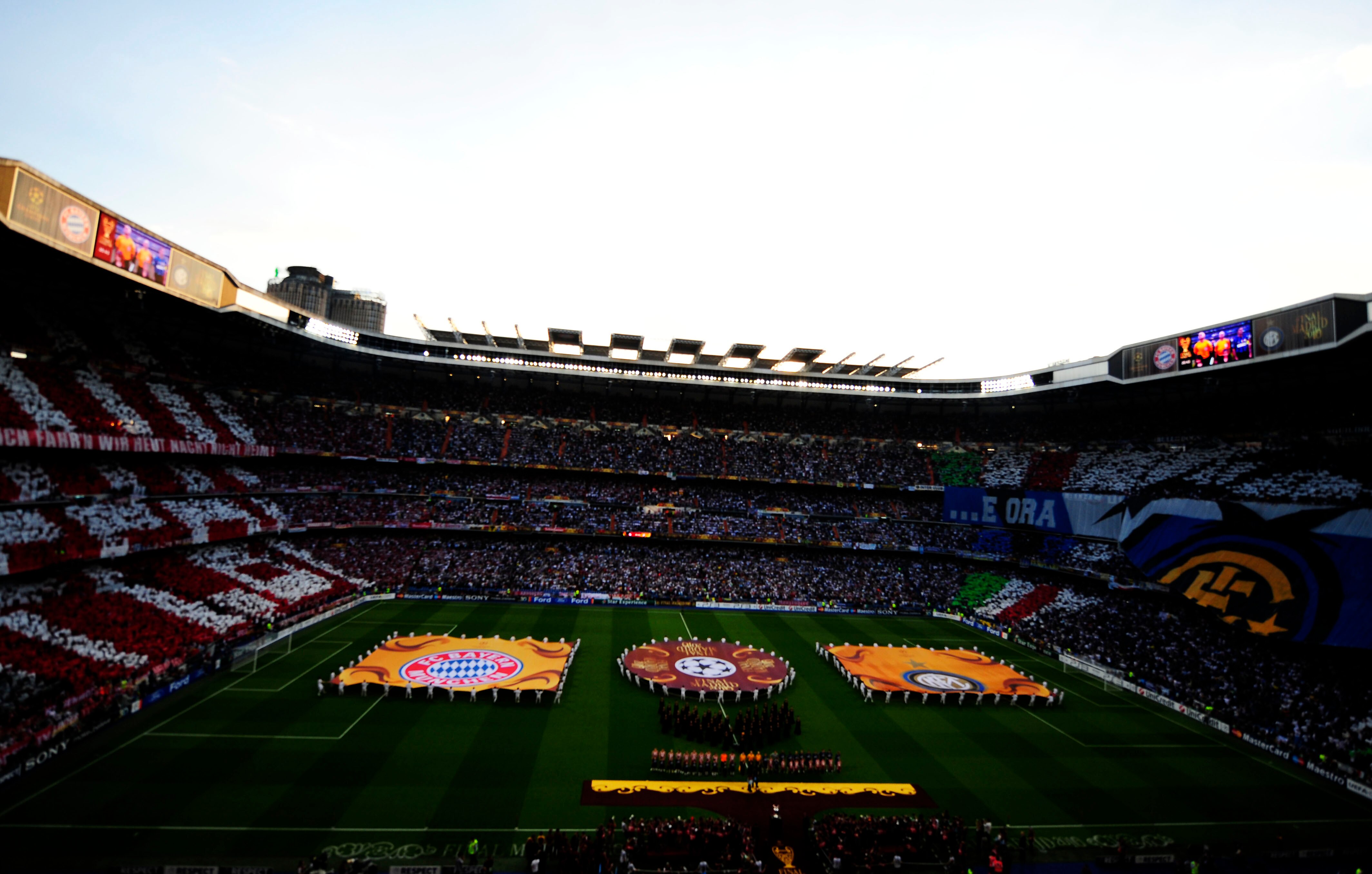 MADRID, SPAIN - MAY 22: A general view ahead of the UEFA Champions League Final match between FC Bayern Muenchen and Inter Milan at the Estadio Santiago Bernabeu on May 22, 2010 in Madrid, Spain.  (Photo by Jamie McDonald/Getty Images)