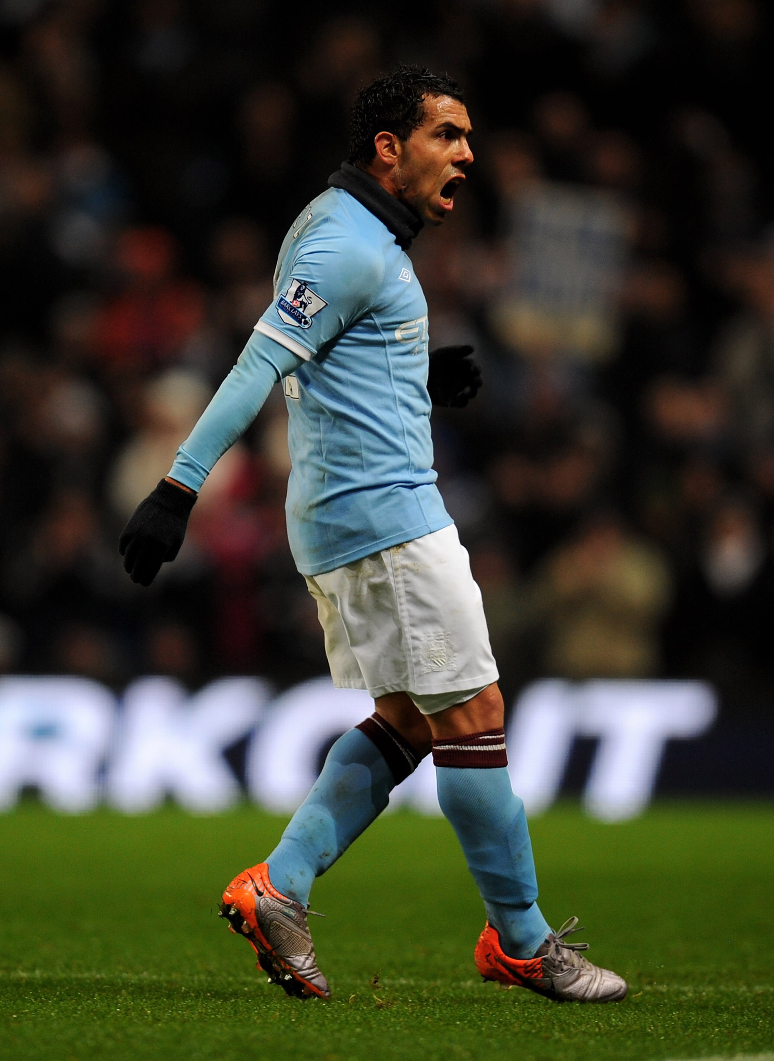 MANCHESTER, ENGLAND - DECEMBER 04:  Carlos Tevez of Manchester City reacts after being substituted during the Barclays Premier League match between Manchester City and Bolton Wanderers at the City of Manchester Stadium on December 4, 2010 in Manchester, E