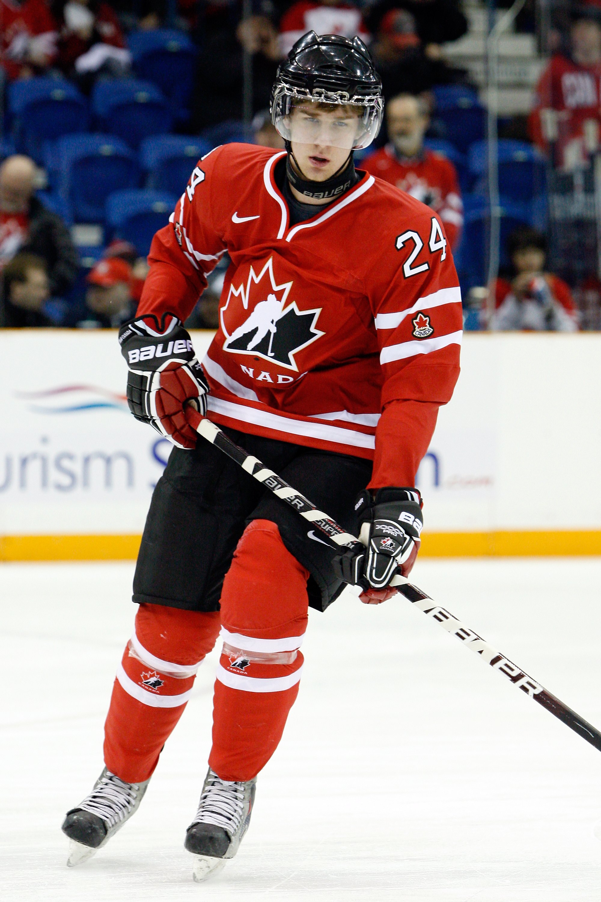 SASKATOON, SK - JANUARY 3:  Calvin de Haan #24 of Team Canada skates during the 2010 IIHF World Junior Championship Tournament Semifinal game against Team Switzerland on January 3, 2010 at the Credit Union Centre in Saskatoon, Saskatchewan, Canada.  Team