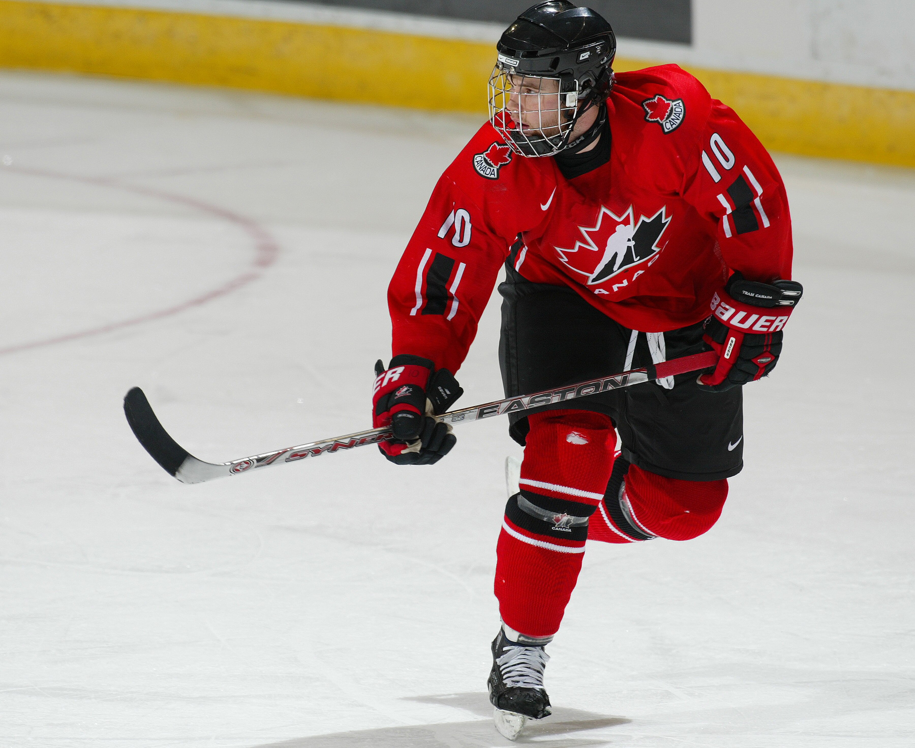 LONDON,ON - JANUARY 3:  Zach Kassian #10 of Team Ontario skates in a game against Team West on January 3, 2008 at the John Labatt Centre in London, Ontario. Team Ontario defeated Team West 4-3 to earn a spot in the gold medal game at the World Under 17 Ch