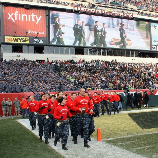 Navy marathon Team ran gme balls from Annapolis