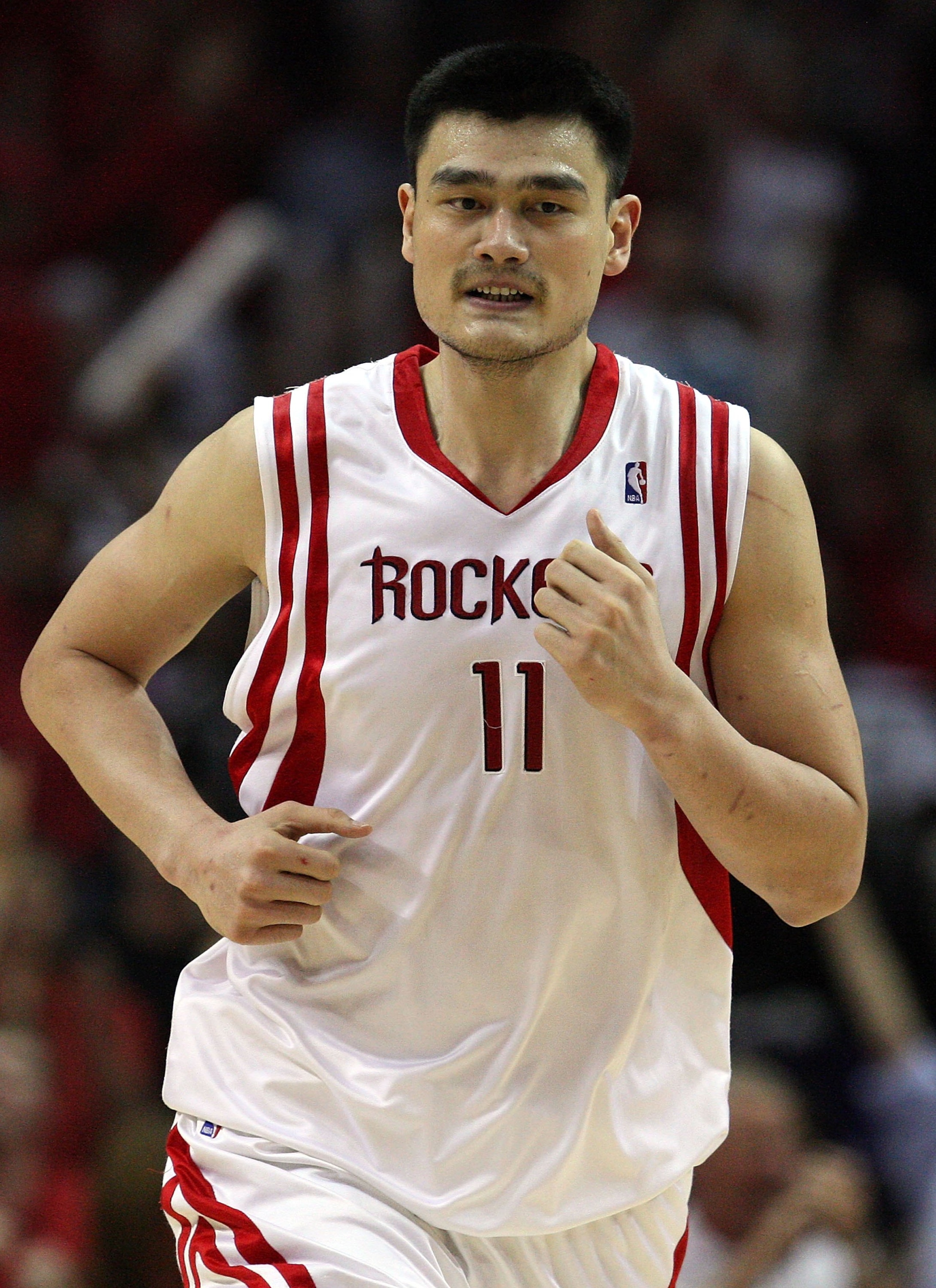 HOUSTON - APRIL 30:  Center Yao Ming #11 of the Houston Rockets in Game Six of the Western Conference Quarterfinals during the 2009 NBA Playoffs at Toyota Center on April 30, 2009 in Houston, Texas. NOTE TO USER: User expressly acknowledges and agrees tha