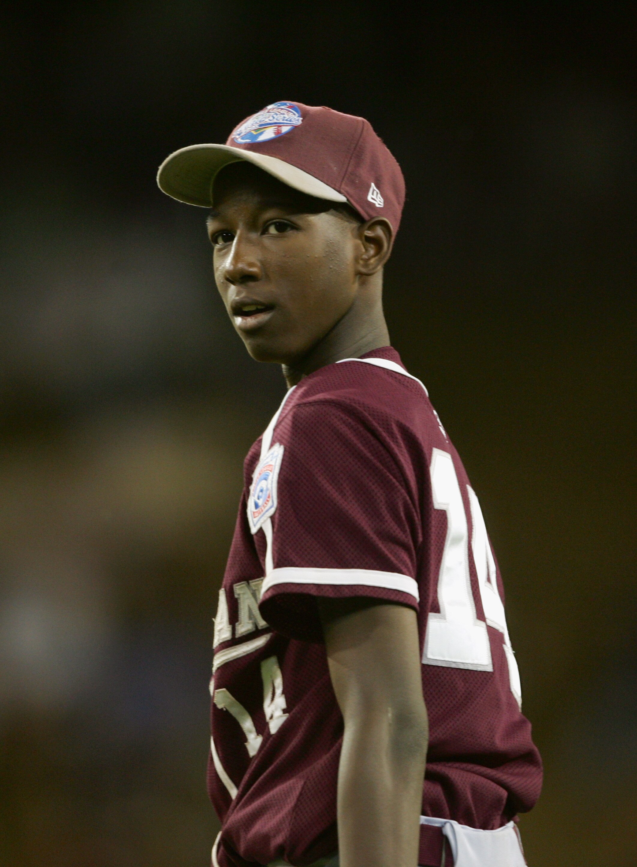 SOUTH WILLIAMSPORT, PA - AUGUST 27:  Pitcher Jurickson Profar #14 of Curacao (representing the Caribbean leagues) is on the field during the International Final of the Little League World Series against Japan (representing the Asian leagues) on August 27,