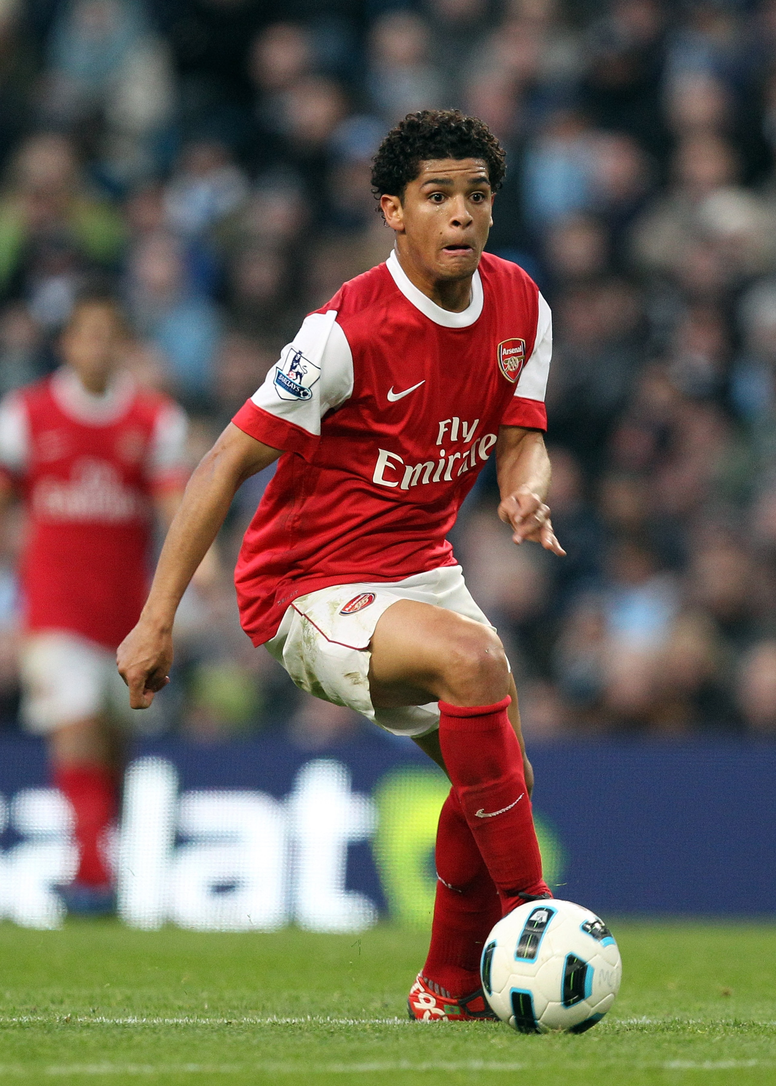 MANCHESTER, ENGLAND - OCTOBER 24:  Denilson of Arsenal in action during the Barclays Premier League match between Manchester City and Arsenal at City of Manchester Stadium on October 24, 2010 in Manchester, England.  (Photo by Richard Heathcote/Getty Imag