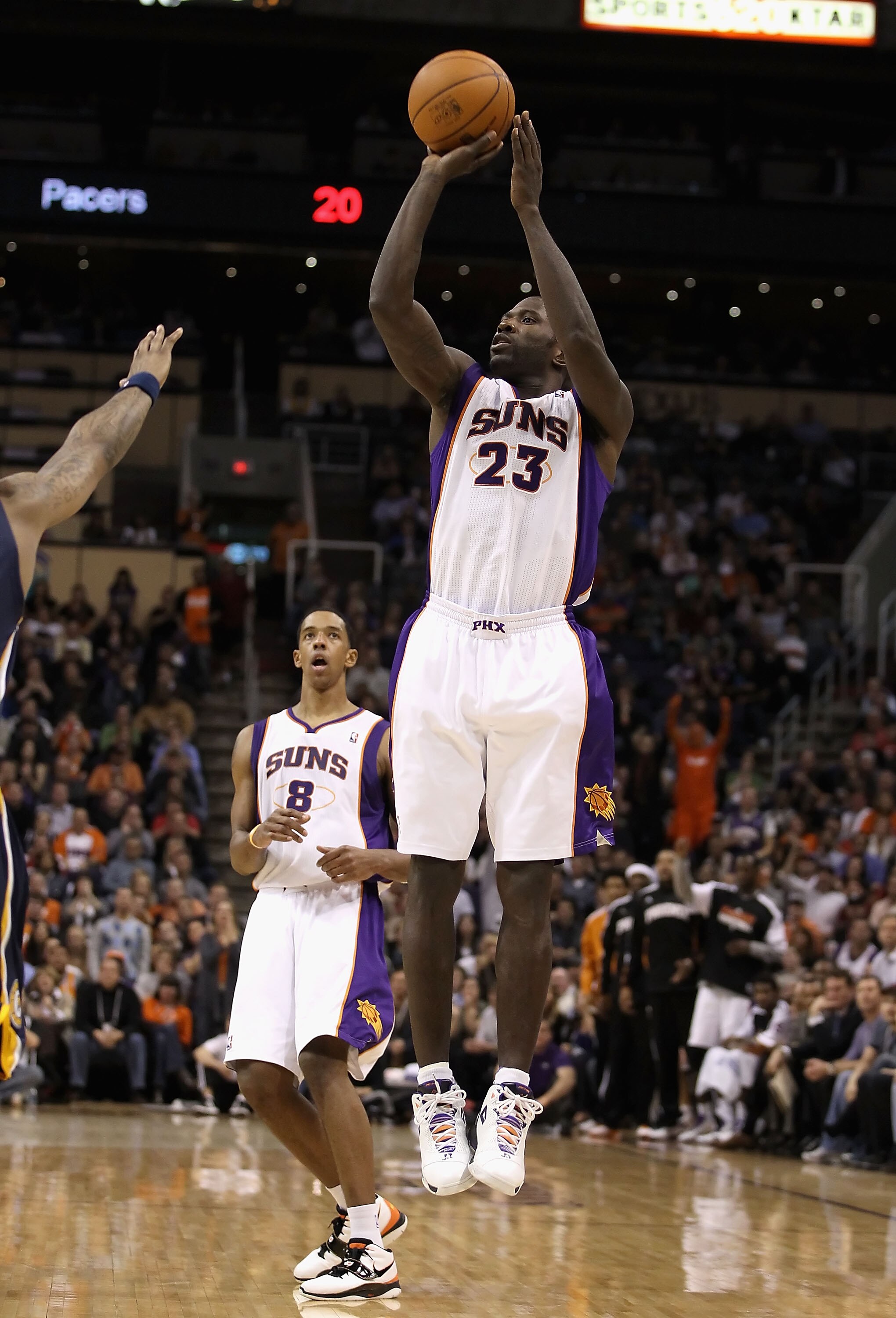 PHOENIX - DECEMBER 03:  Jason Richardson #23 of the Phoenix Suns puts up a shot during the NBA game against the Indiana Pacers at US Airways Center on December 3, 2010 in Phoenix, Arizona. NOTE TO USER: User expressly acknowledges and agrees that, by down