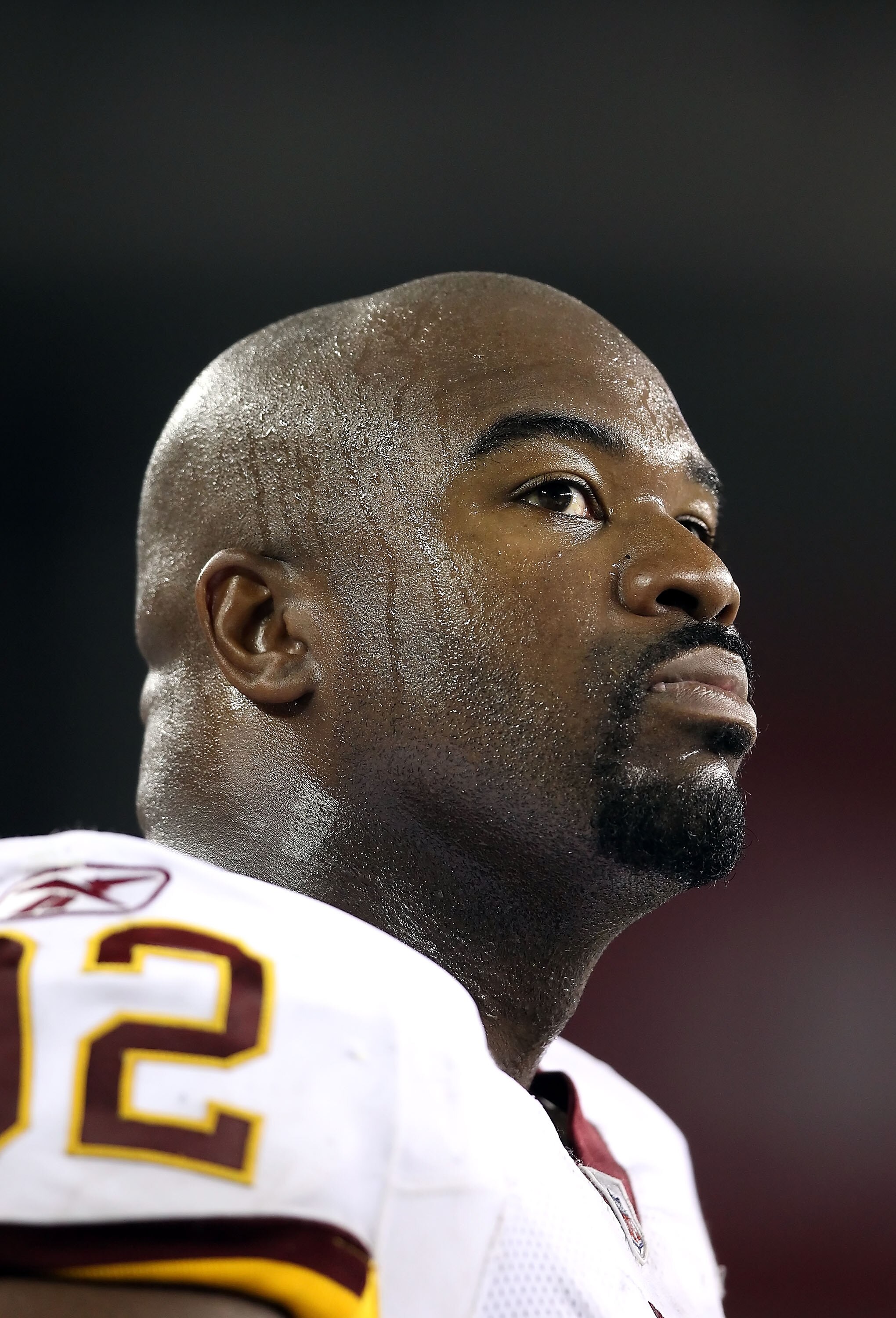 GLENDALE, AZ - SEPTEMBER 02: Defensive tackle Albert Haynesworth #92 of the Washington Redskins stands on the sidelines during preseason NFL game against the Arizona Cardinals at the University of Phoenix Stadium on September 2, 2010 in Glendale, Arizona GLENDALE, AZ - SEPTEMBER 02: Defensive tackle Albert Haynesworth #92 of the Washington Redskins stands on the sidelines during preseason NFL game against the Arizona Cardinals at the University of Phoenix Stadium on September 2, 2010 in Glendale, Arizona