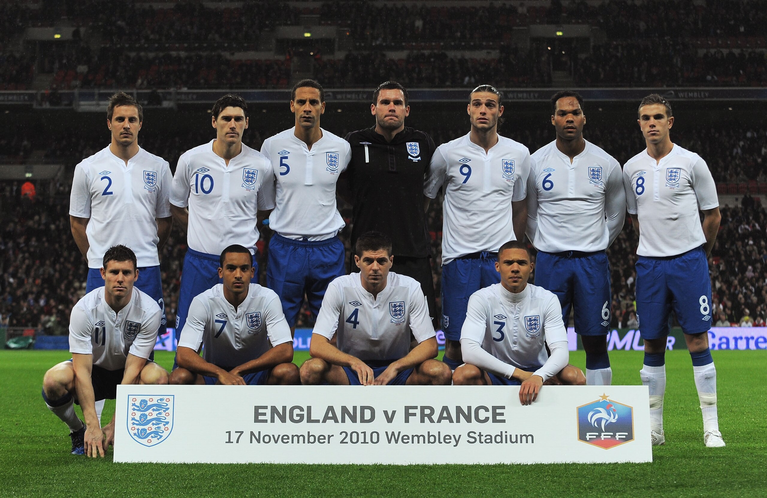 LONDON, ENGLAND - NOVEMBER 17: The England team pose ahead of the international friendly match between England and France at Wembley Stadium on November 17, 2010 in London, England. (Photo by Shaun Botterill/Getty Images) LONDON, ENGLAND - NOVEMBER 17: The England team pose ahead of the international friendly match between England and France at Wembley Stadium on November 17, 2010 in London, England. (Photo by Shaun Botterill/Getty Images)