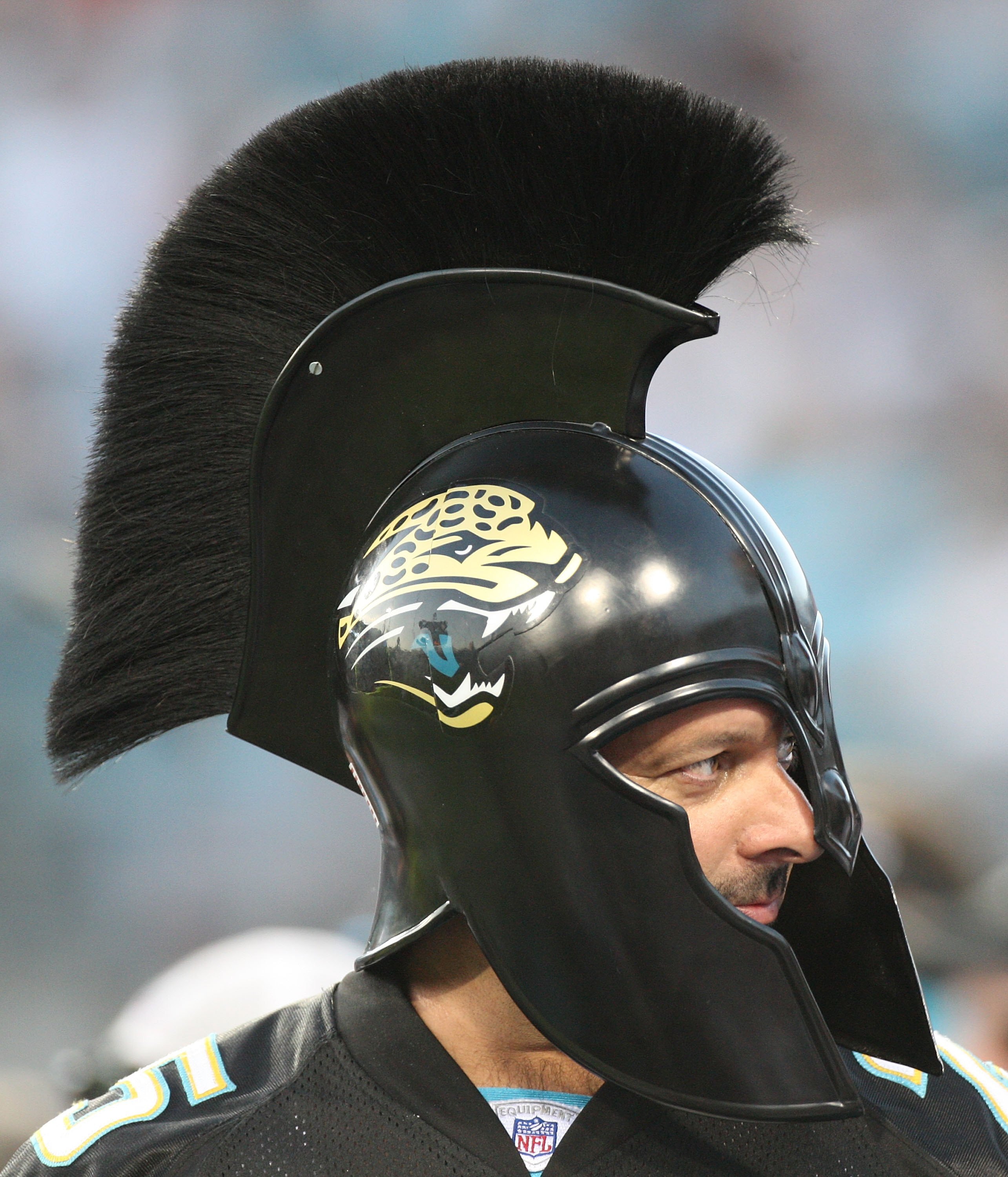 JACKSONVILLE, FL - OCTOBER 26:  A Jacksonville Jaguar fan shows support in a game against the Cleveland Browns at Jacksonville Muncipal Stadium on October 26, 2008 in Jacksonville, Florida.  (Photo by Sam Greenwood/Getty Images)