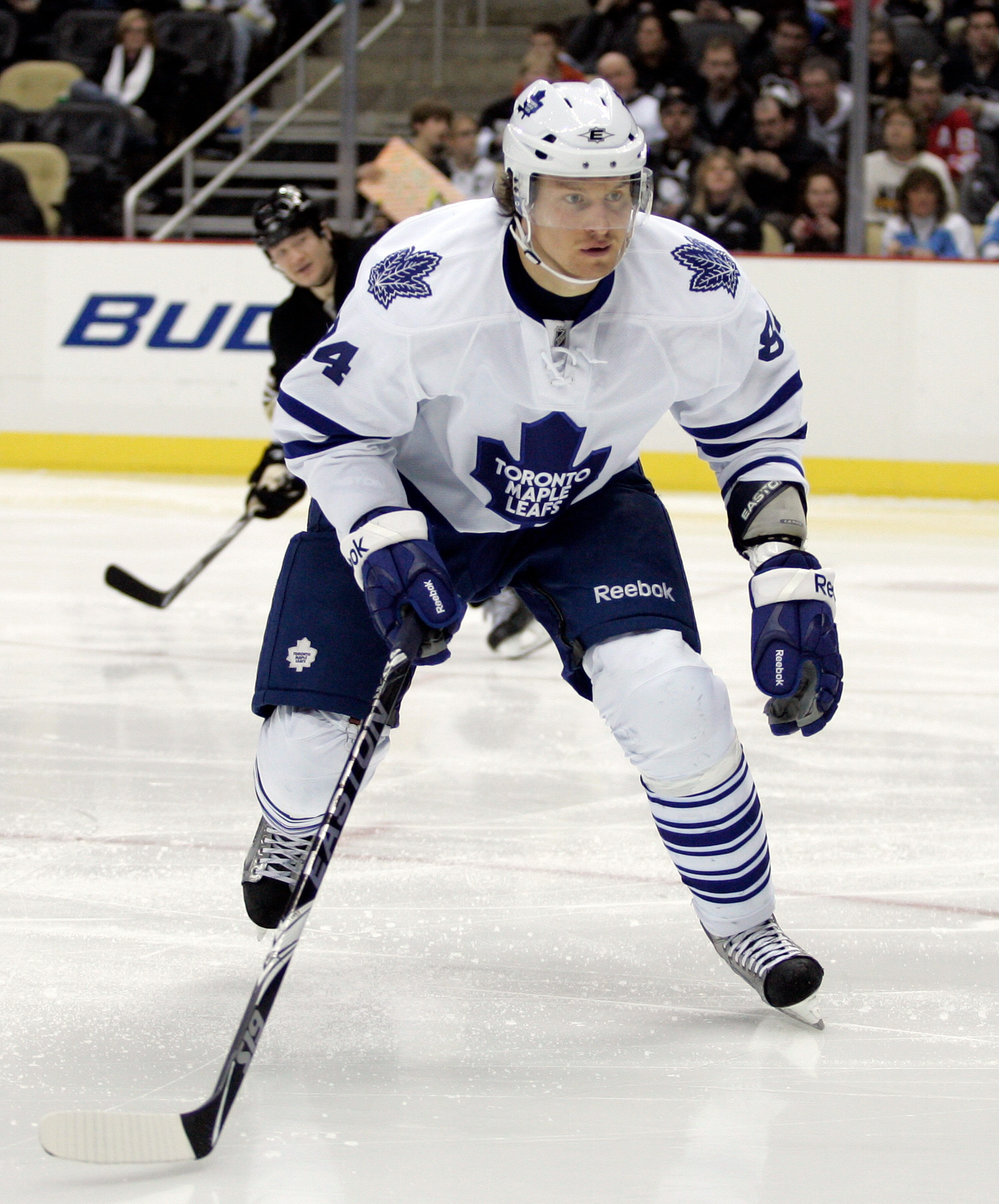 PITTSBURGH, PA - DECEMBER 08:  Mikhail Grabovski #84 of the Toronto Maple Leafs skates against the Pittsburgh Penguins at Consol Energy Center on December 8, 2010 in Pittsburgh, Pennsylvania.  Penguins defeated the Maple Leafs 5-2.  (Photo by Justin K. Al