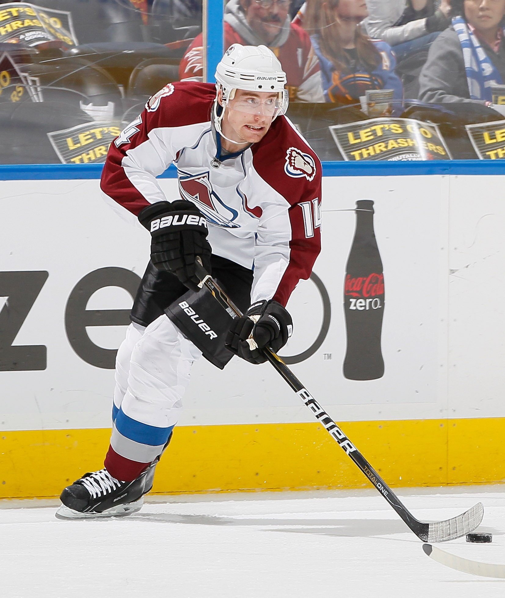 ATLANTA, GA - DECEMBER 10:  Tomas Fleischmann #14 of the Colorado Avalanche against the Atlanta Thrashers at Philips Arena on December 10, 2010 in Atlanta, Georgia.  (Photo by Kevin C. Cox/Getty Images)