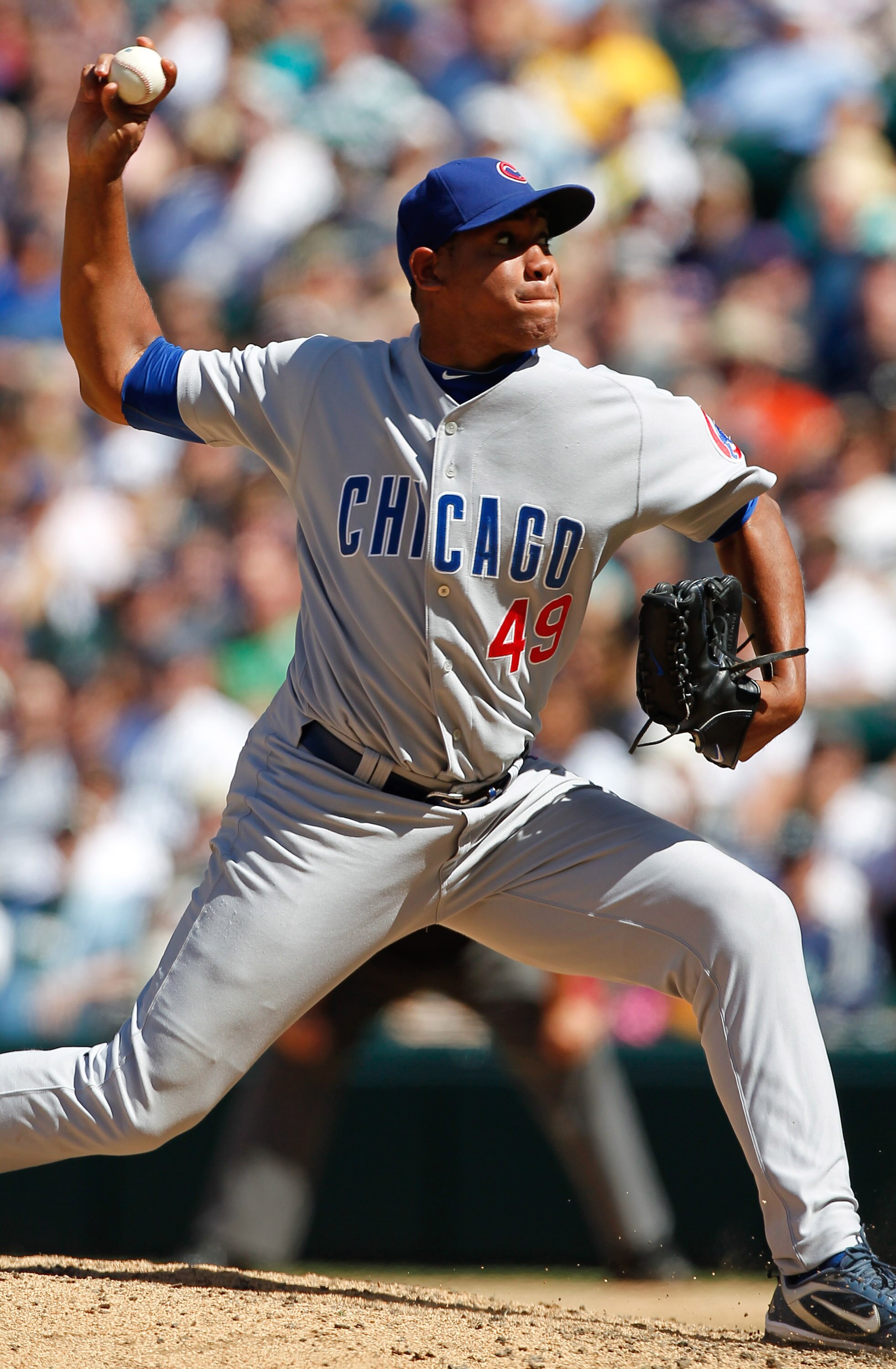 SEATTLE - JUNE 24: Relief pitcher Carlos Marmol #49 of the Chicago Cubs pitches against the Seattle Mariners at Safeco Field on June 24, 2010 in Seattle, Washington. (Photo by Otto Greule Jr/Getty Images)