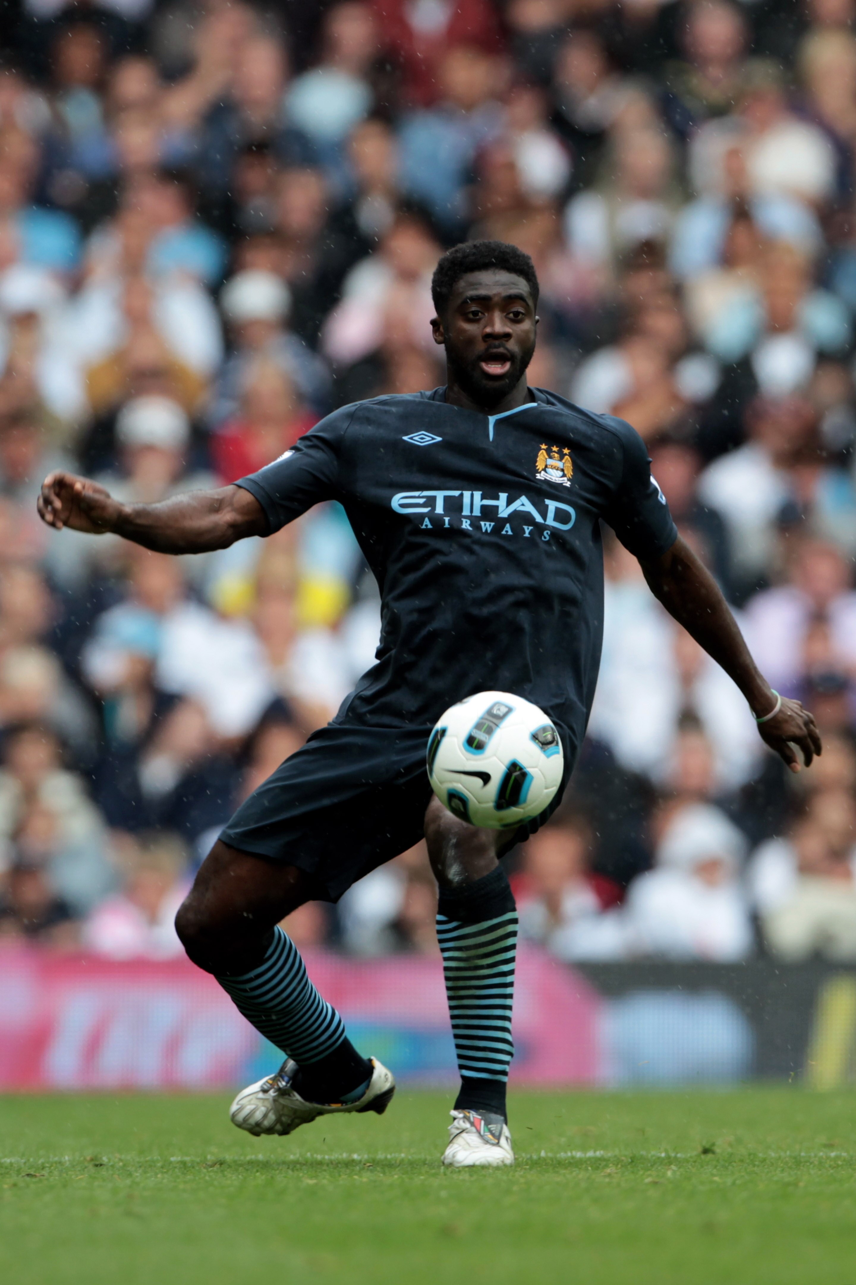 LONDON, ENGLAND - AUGUST 14:  Kolo Toure of Manchester City in action during the Barclays Premier League match between Tottenham Hotspur and Manchester City at White Hart Lane on August 14, 2010 in London, England.  (Photo by Phil Cole/Getty Images)