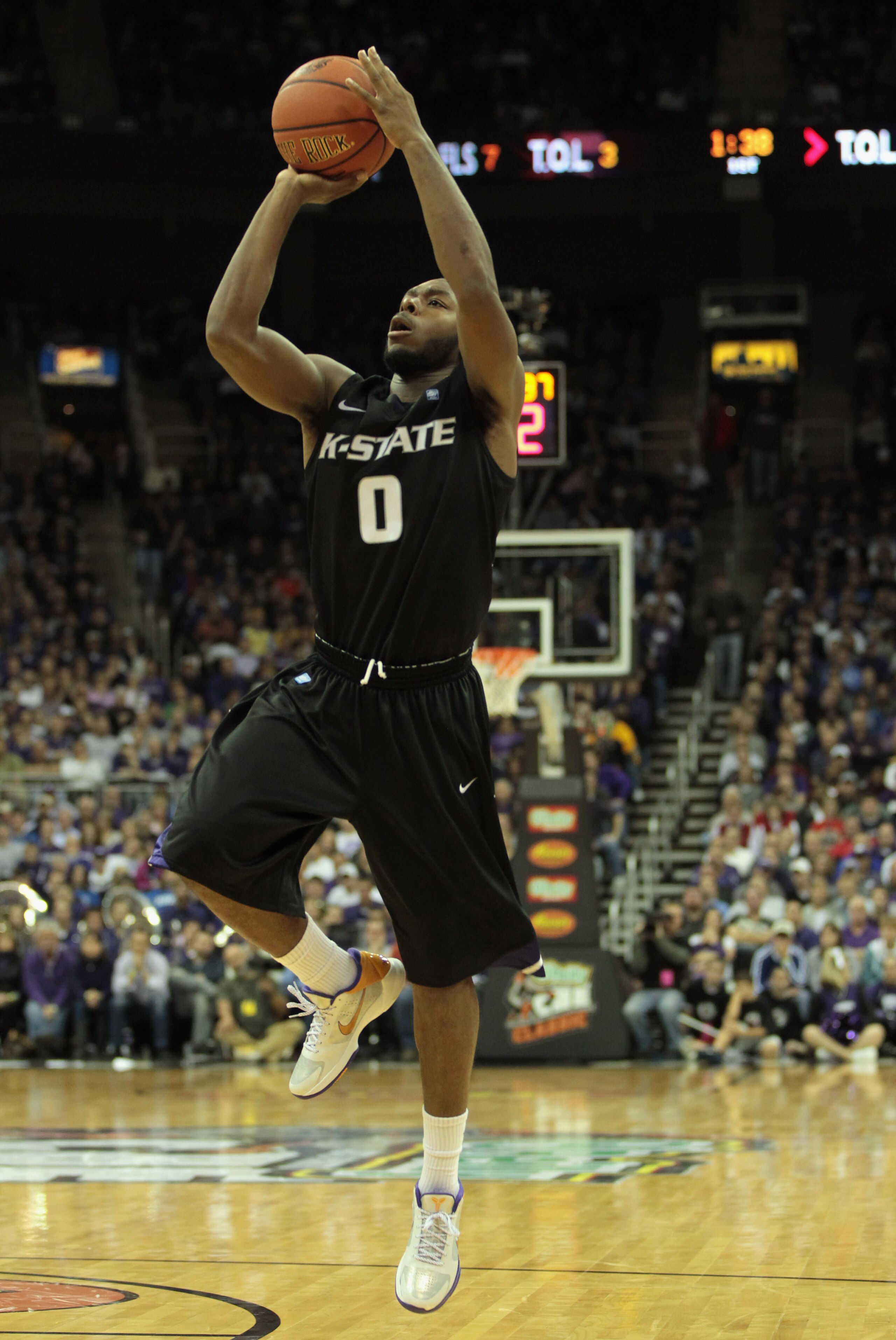 KANSAS CITY, MO - NOVEMBER 22: Jacob Pullen #0 of the Kansas State Wildcats in action during the CBE Classic game against the Gonzaga Bulldogs on November 22, 2010 at the Sprint Center in Kansas City, Missouri. (Photo by Jamie Squire/Getty Images) KANSAS CITY, MO - NOVEMBER 22: Jacob Pullen #0 of the Kansas State Wildcats in action during the CBE Classic game against the Gonzaga Bulldogs on November 22, 2010 at the Sprint Center in Kansas City, Missouri. (Photo by Jamie Squire/Getty Images)