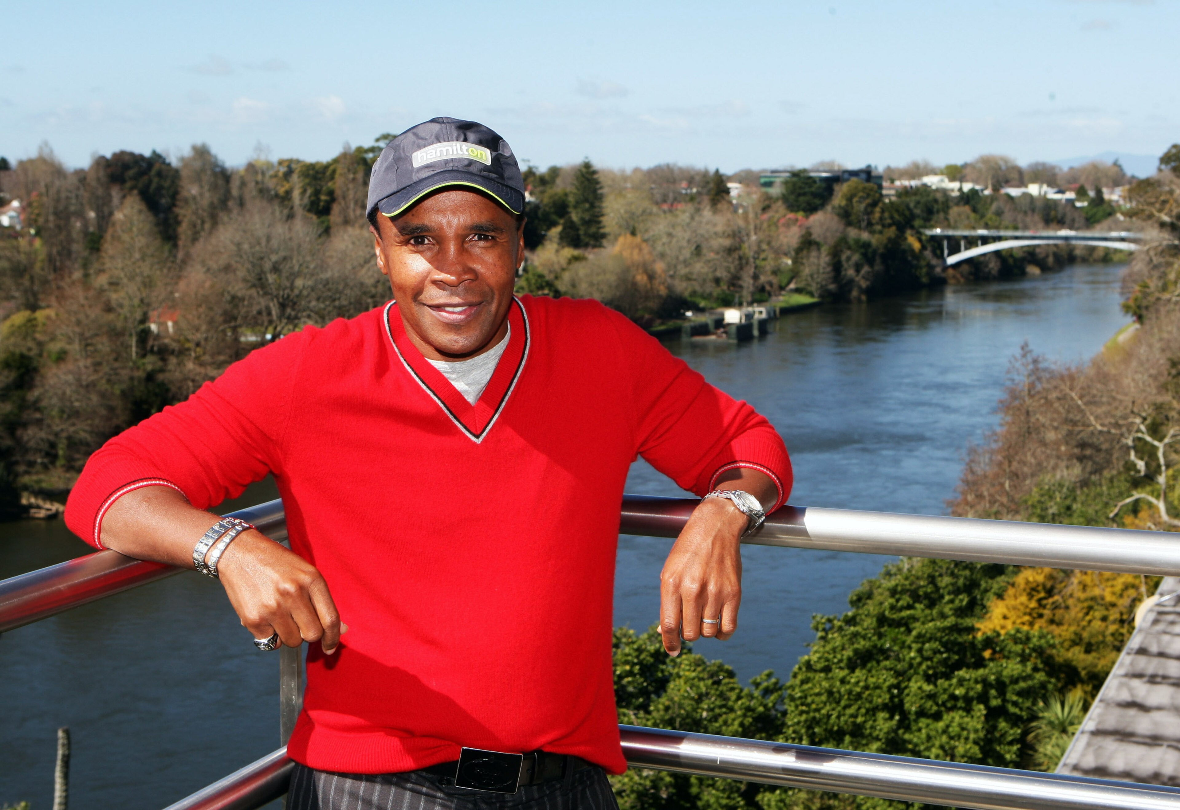 HAMILTON, NEW ZEALAND - SEPTEMBER 03: Sugar Ray Leonard poses beside the Waikato River at SKYCITY on September 3, 2009 in Hamilton, New Zealand. (Photo by Sandra Mu/Getty Images) HAMILTON, NEW ZEALAND - SEPTEMBER 03: Sugar Ray Leonard poses beside the Waikato River at SKYCITY on September 3, 2009 in Hamilton, New Zealand. (Photo by Sandra Mu/Getty Images)