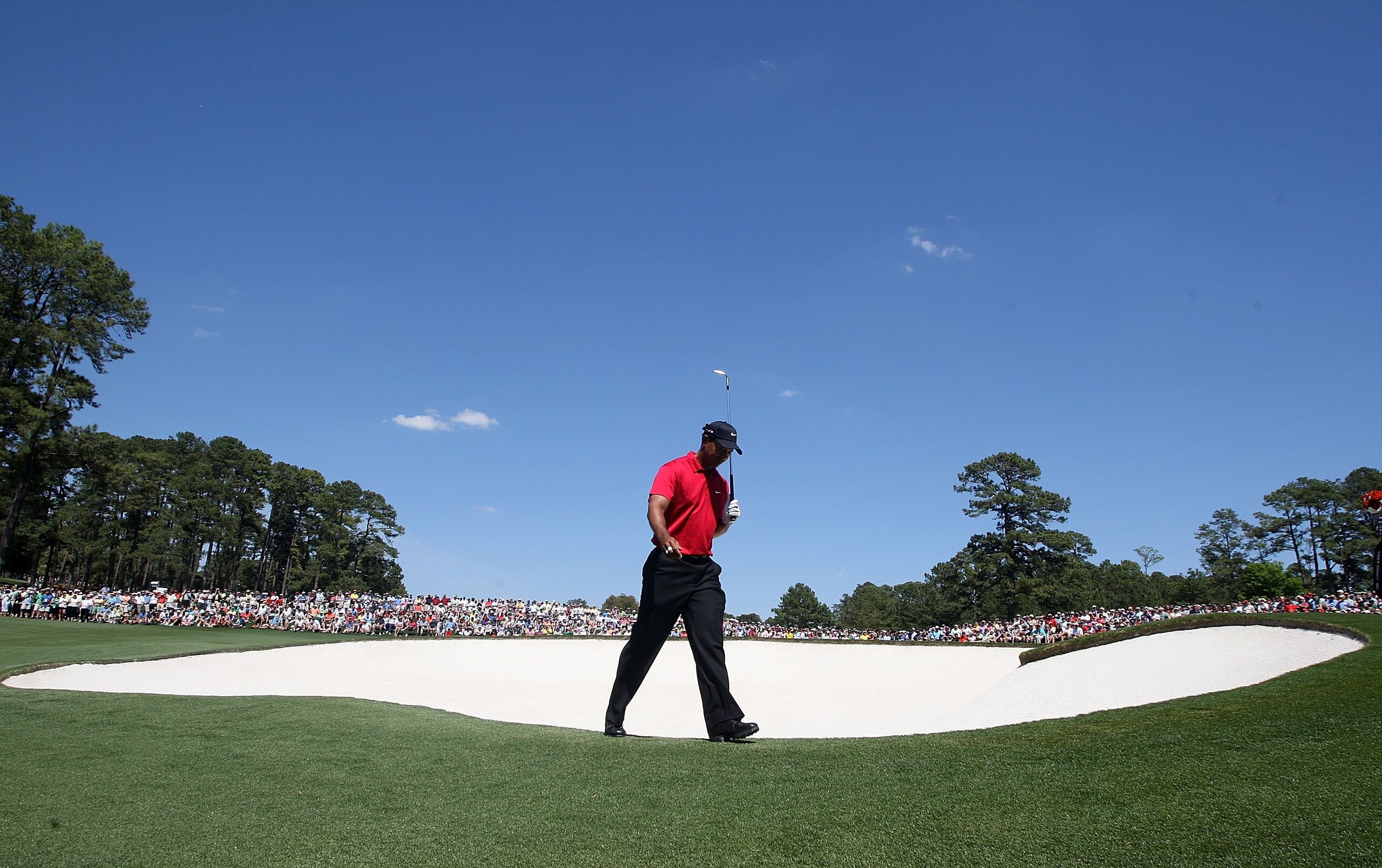 AUGUSTA, GA - APRIL 11:  Tiger Woods during the final round of the 2010 Masters Tournament at Augusta National Golf Club on April 11, 2010 in Augusta, Georgia.  (Photo by Streeter Lecka/Getty Images for Golf Week)