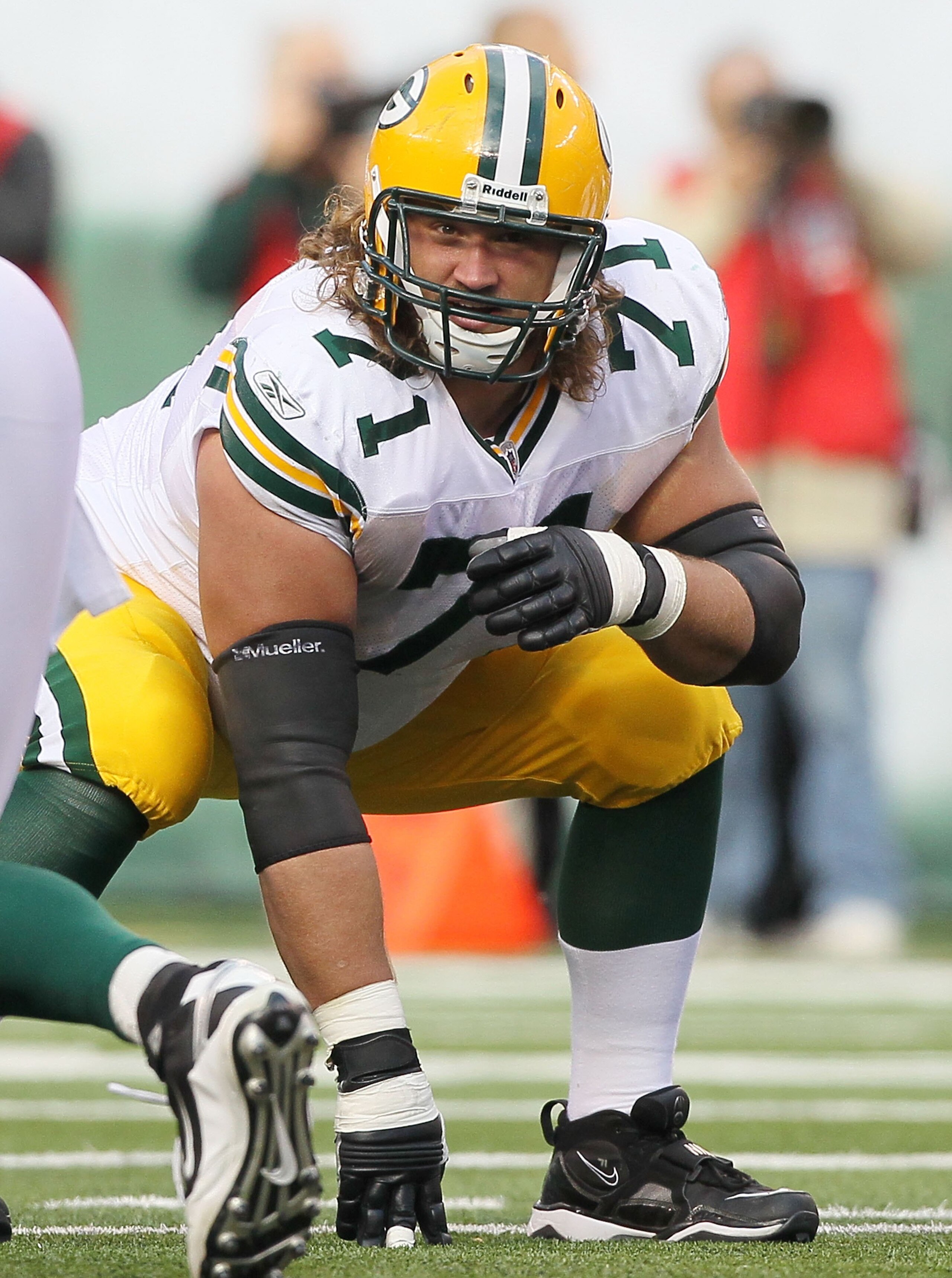 EAST RUTHERFORD, NJ - OCTOBER 31:  Josh Sitton #71 of the Green Bay Packers in action against the New York Jets on October 31, 2010 at the New Meadowlands Stadium in East Rutherford, New Jersey.The Packers defeated the Jets 9-0.  (Photo by Jim McIsaac/Get